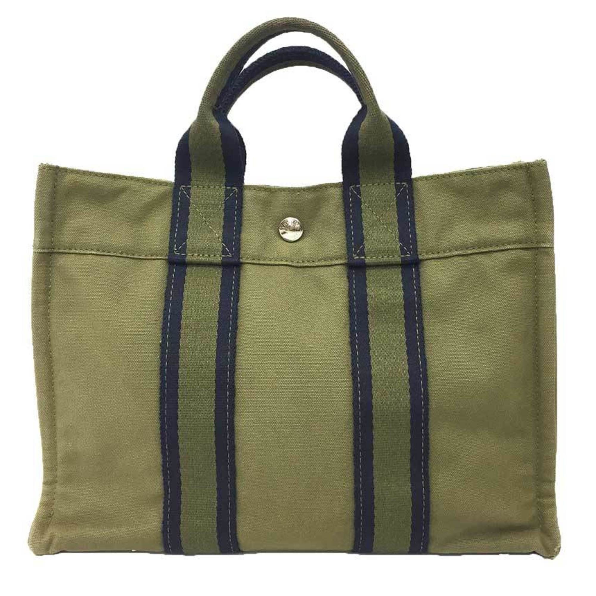Hermes HERMES Foul Tote PM Bag, Hand Tote, Khaki. Size ONE SIZE - 1 Thumbnail