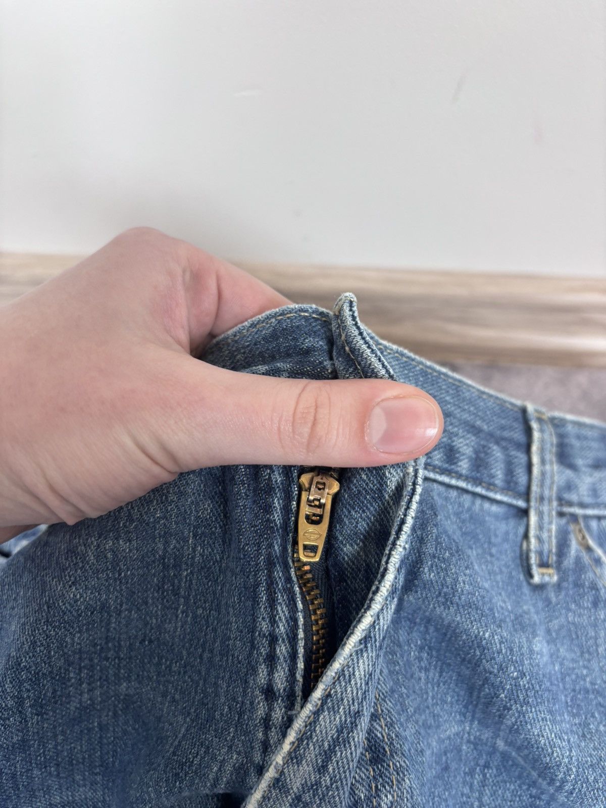Dickies Dickies Men’s Denim Jeans Faded Blue USA Carpenter Workwear Size US 36 / EU 52 - 21 Thumbnail