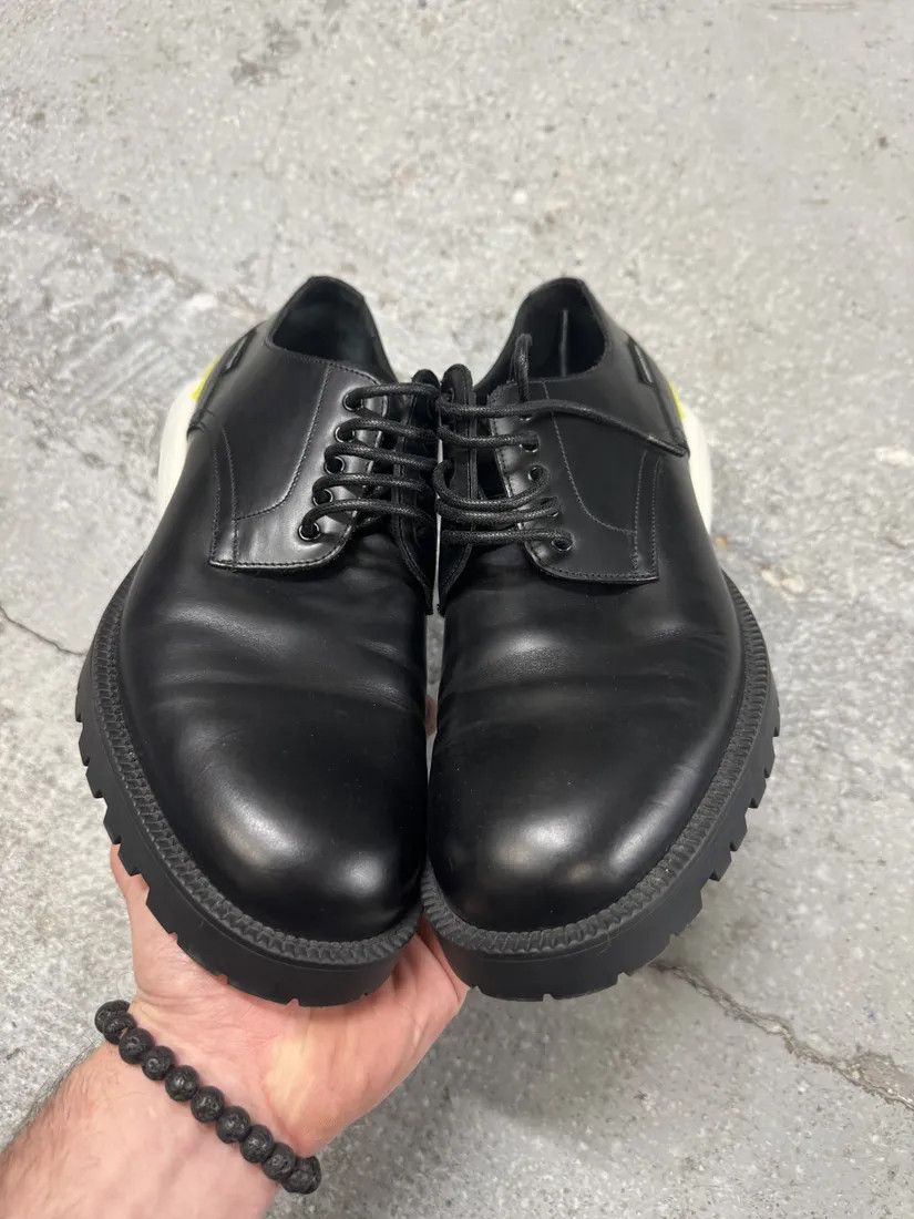 Dior × Vintage Christian Dior Yellow & Black Derby Leather Shoes by Kim Jones Size US 7.5 / EU 40-41 - 4 Thumbnail
