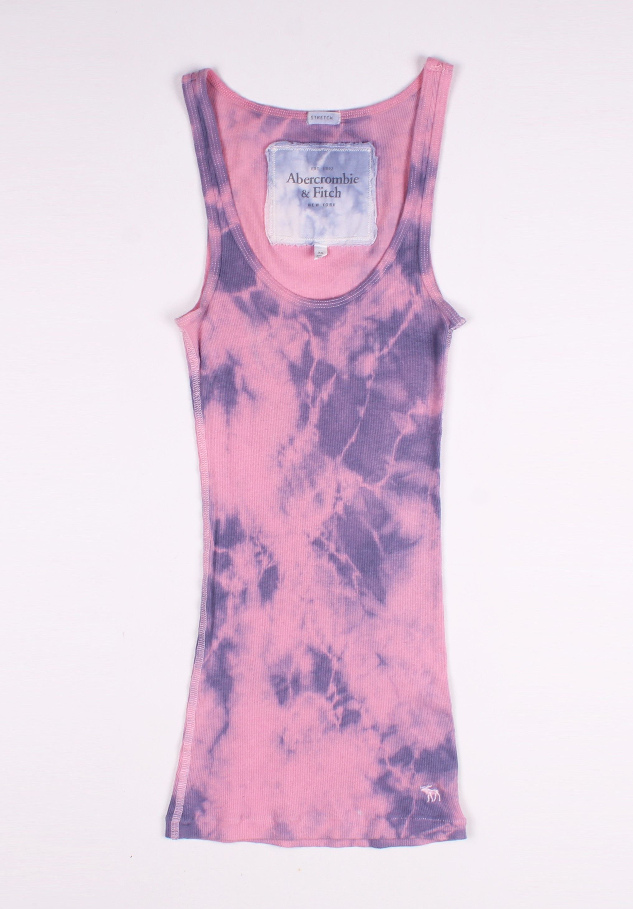 Abercrombie & Fitch Abercrombie & Fitch Rib Knit Y2K Tie Dye Cami Tank Top Size XS / US 0-2 / IT 36-38 - 4 Thumbnail