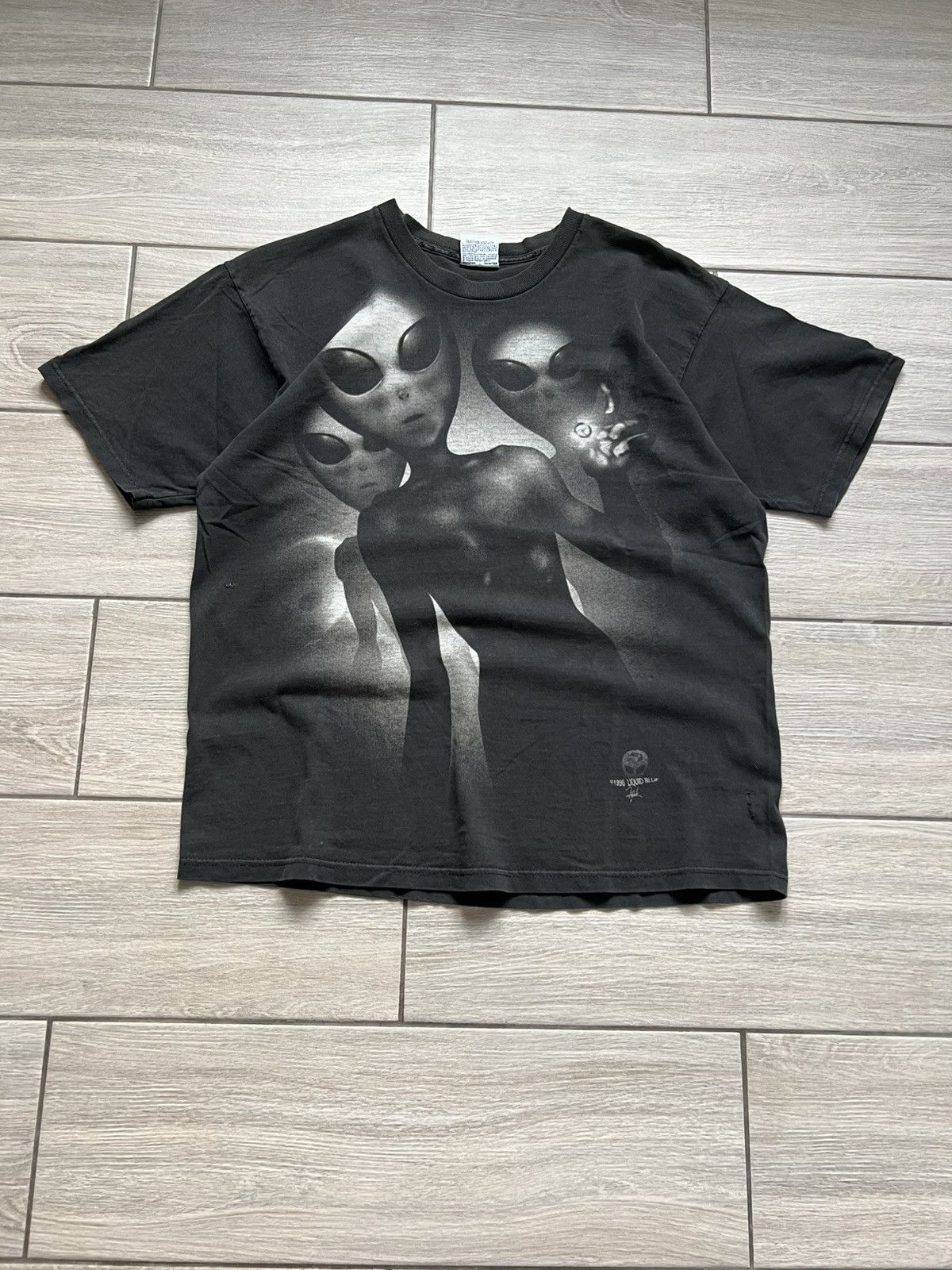 Liquid Blue 1996 Vintage Aliens T-Shirt Black Liquid Blue L Size US L / EU 52-54 / 3 - 3 Thumbnail