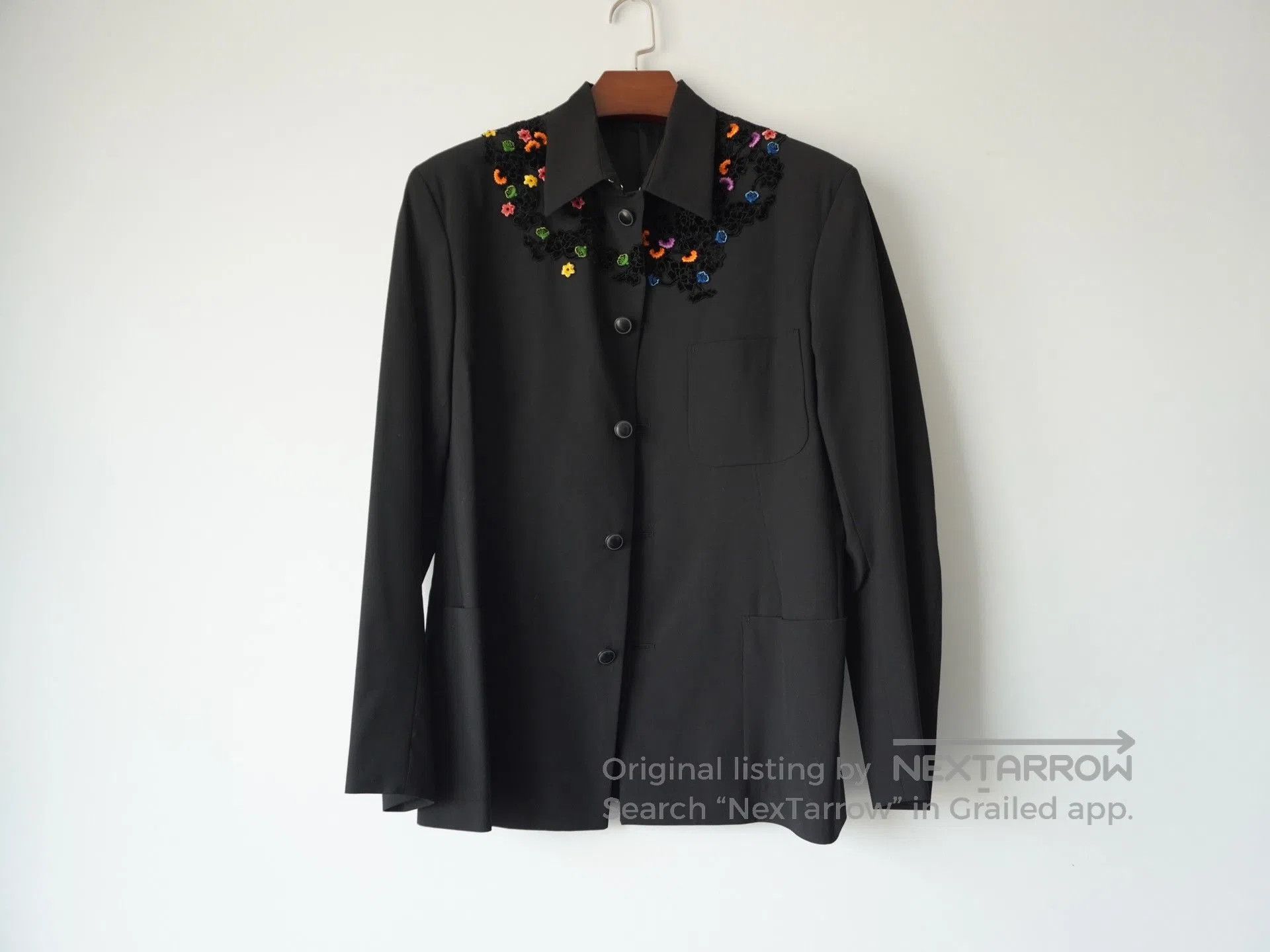 Yohji Yamamoto handmade floral velvet embroidered jacket. Size US M / EU 48-50 / 2 - 2 Thumbnail
