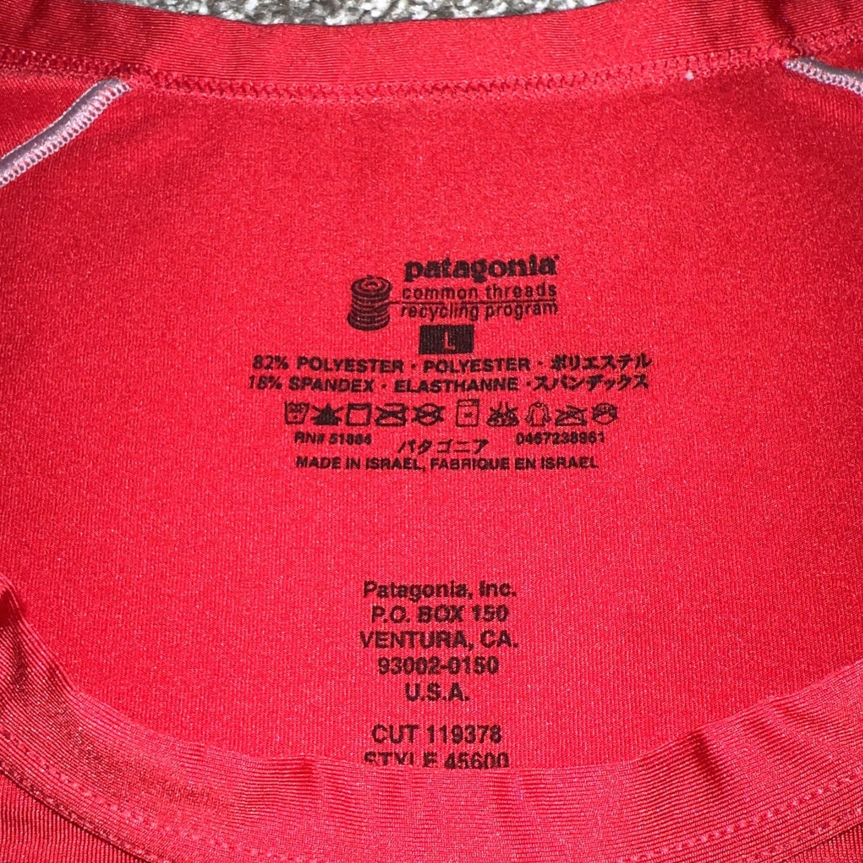 Patagonia Patagonia T-Shirt Mens Size L Red Athletic Stretchy Shirt Size US L / EU 52-54 / 3 - 3 Thumbnail