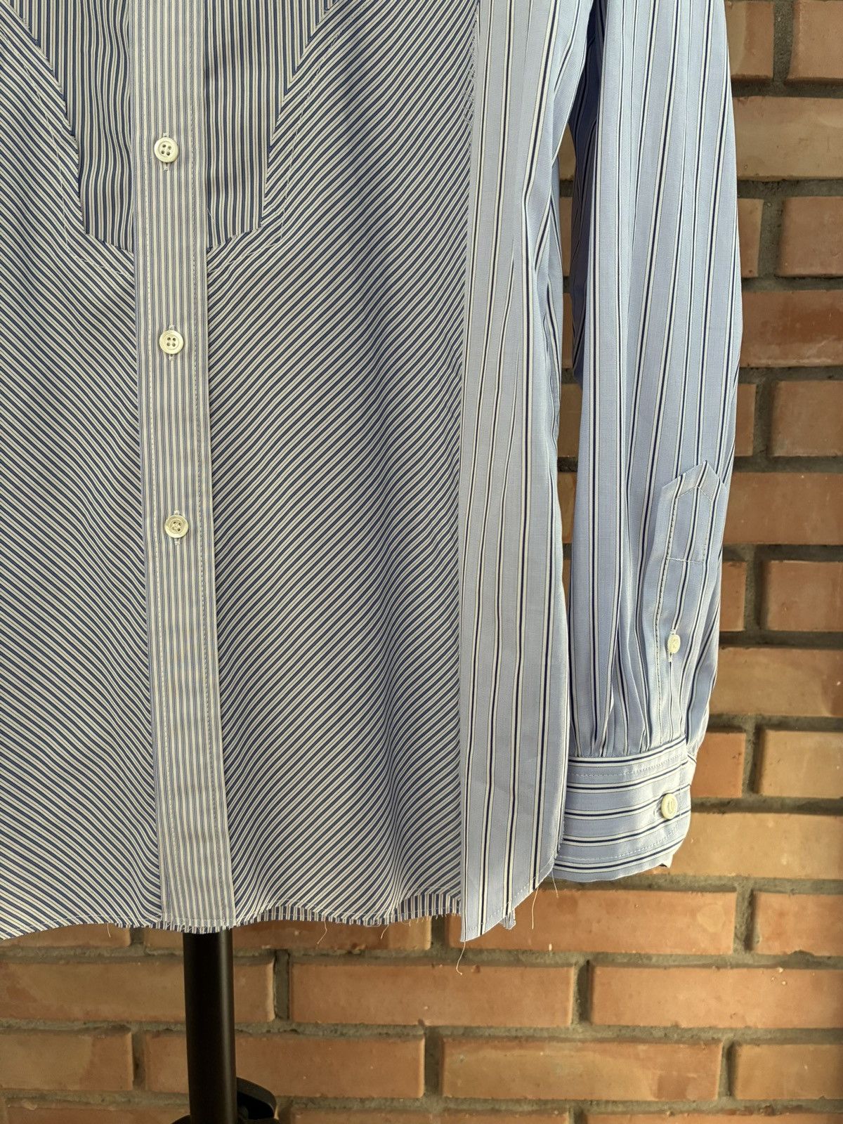 Maison Margiela Maison Margiela Patchwork striped Yoke shirt Size US L / EU 52-54 / 3 - 4 Thumbnail