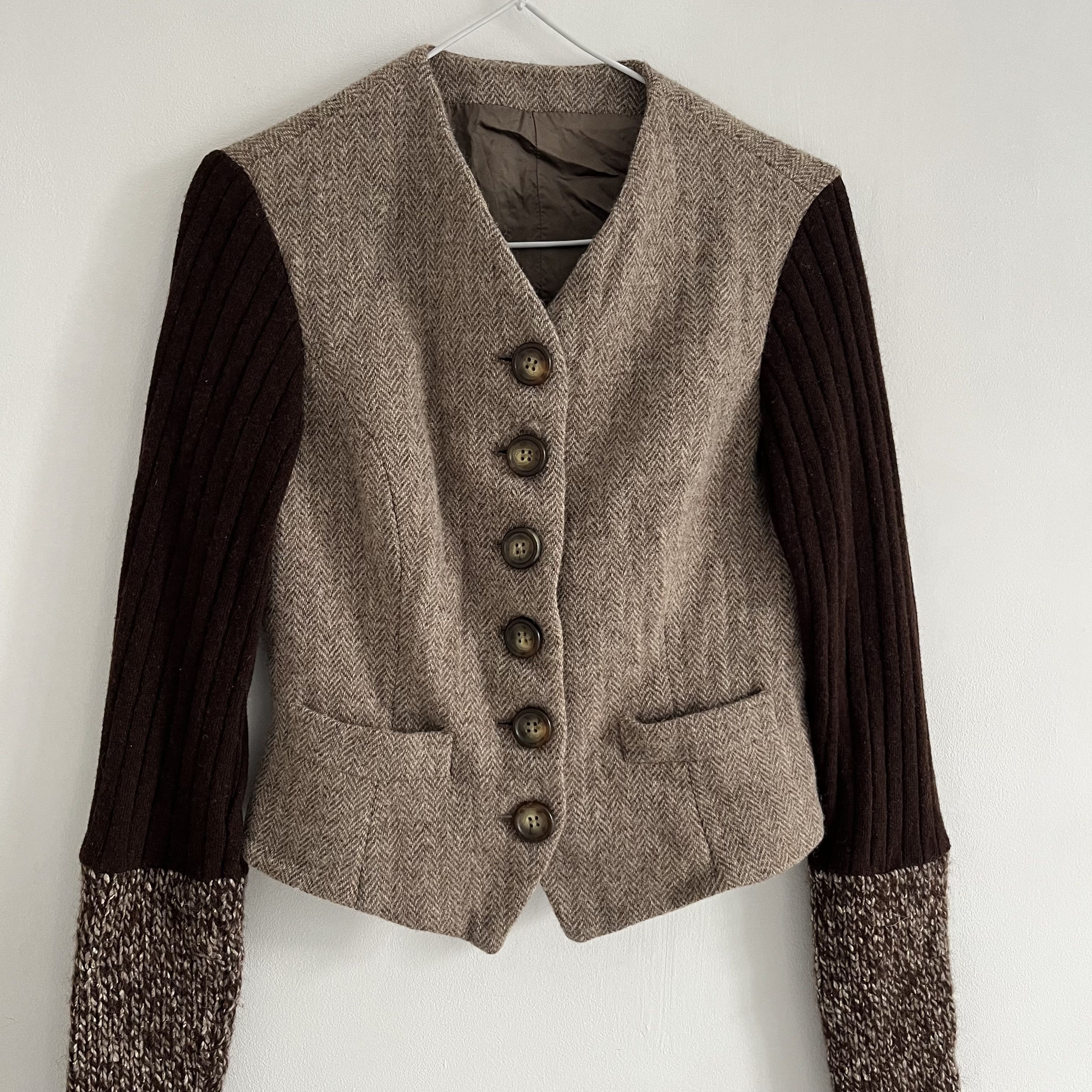 Vintage Dolce & Gabbana Runway Jacket Wool Sweater Sleeves