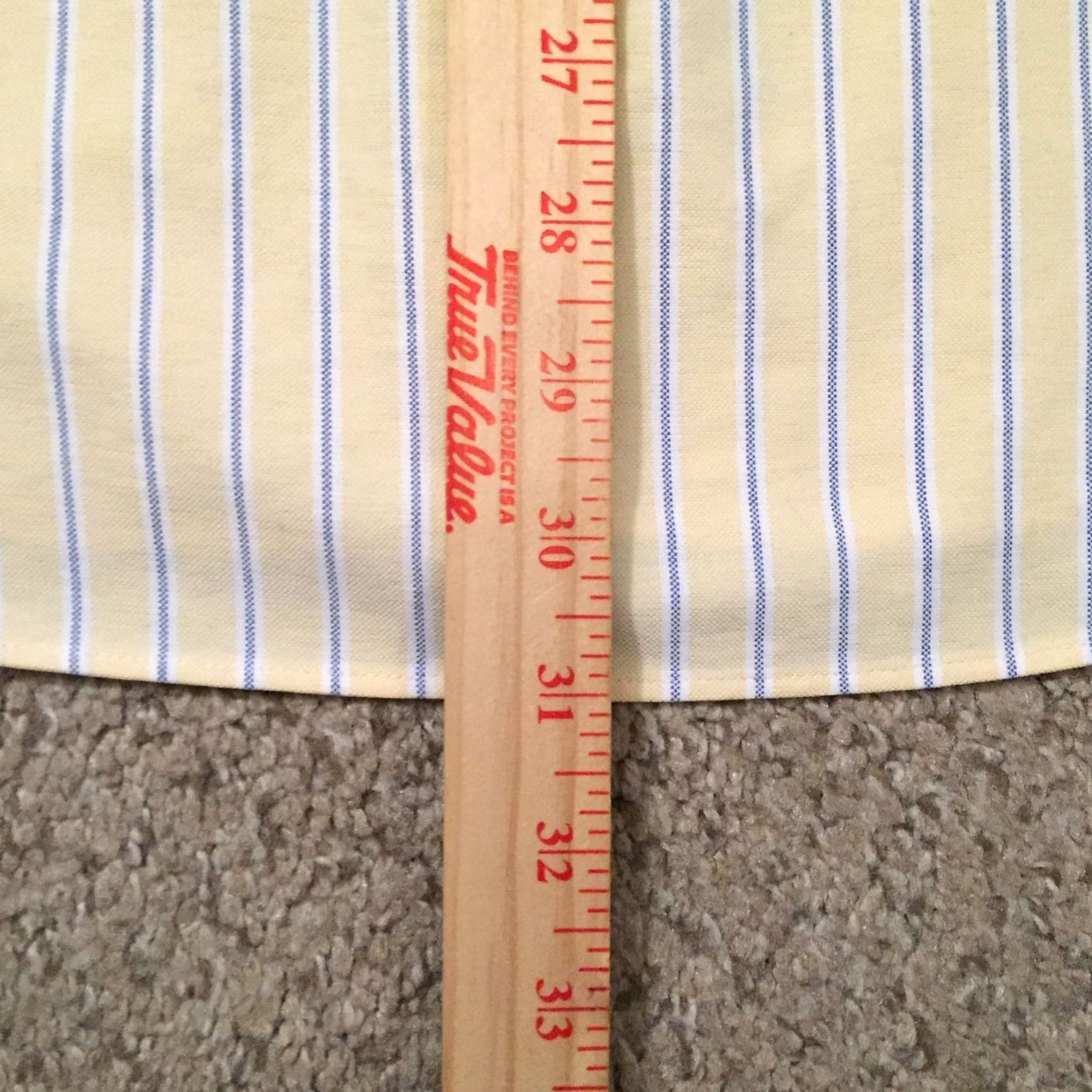 Vintage L.L. Bean Shirt Mens 16.5 Yellow Striped Long Sleeve Button Up Size US XL / EU 56 / 4 - 7 Thumbnail