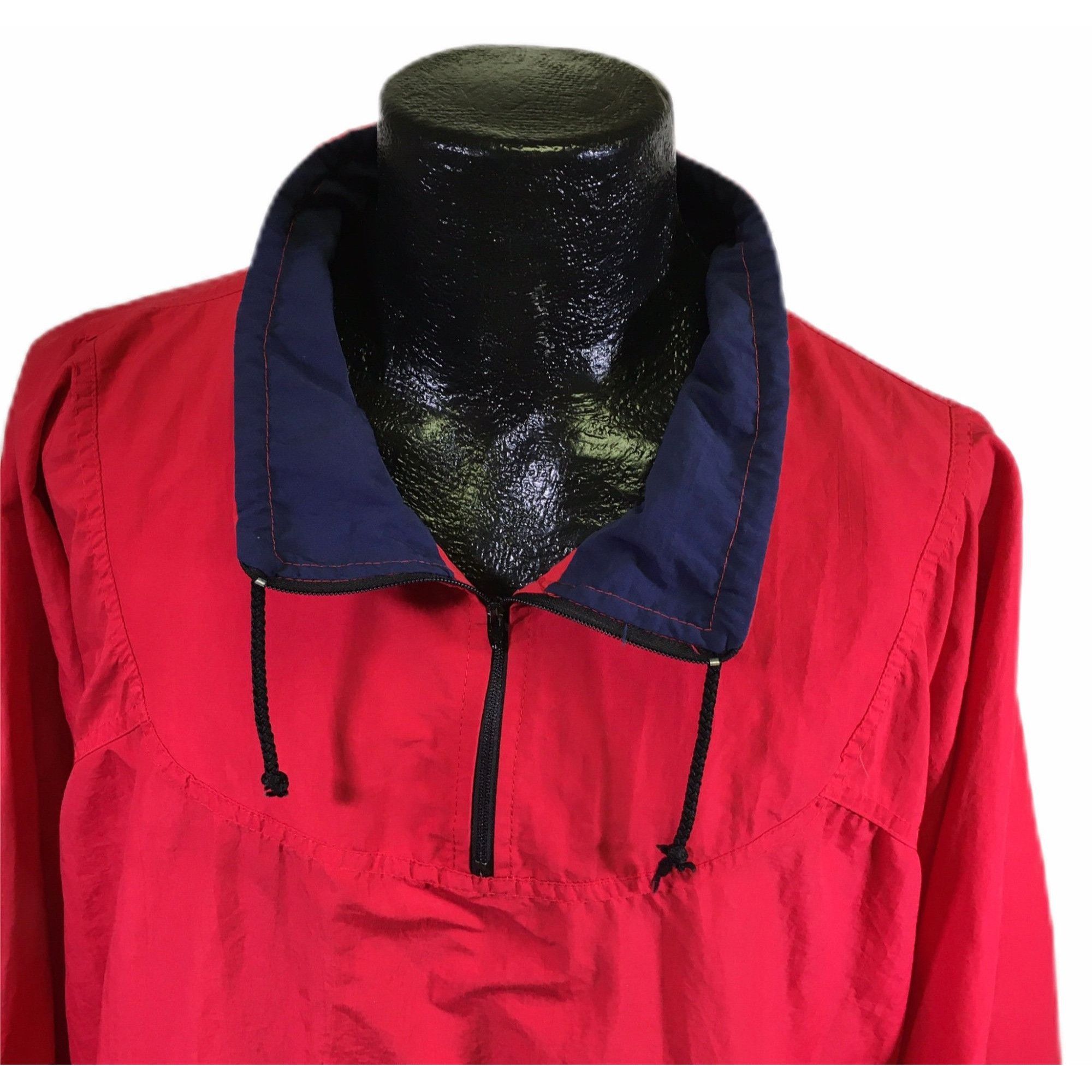 Other Vtg UZZI Amphibious Gear Red Nylon 1/4 Zip Pullover Jacket Size US L / EU 52-54 / 3 - 1 Thumbnail