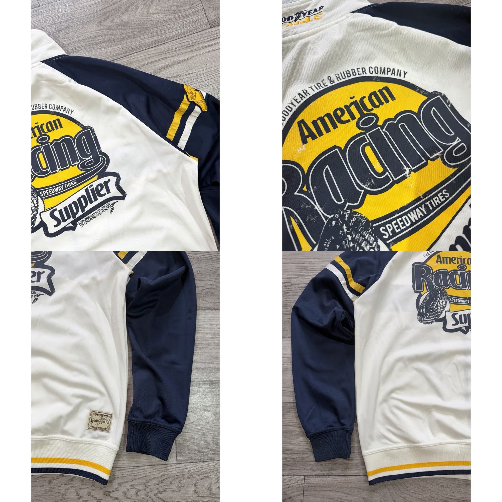 Vintage Goodyear Eagle Racing Track Jacket Mens XXL White Full Zip MX Racing Motrsport 2XL Size US XXL / EU 58 / 5 - 10 Thumbnail