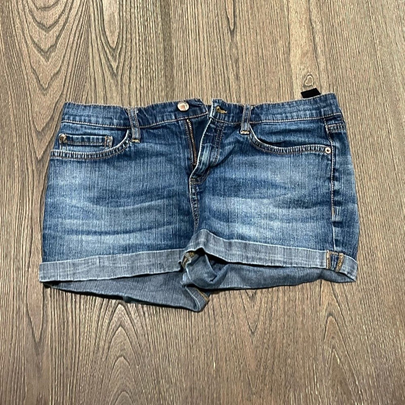 Vintage Jacob Denim Short Shorts Rolled Hem Dark Wash Size 6 Size 28" / US 6 / IT 42 - 1 Thumbnail