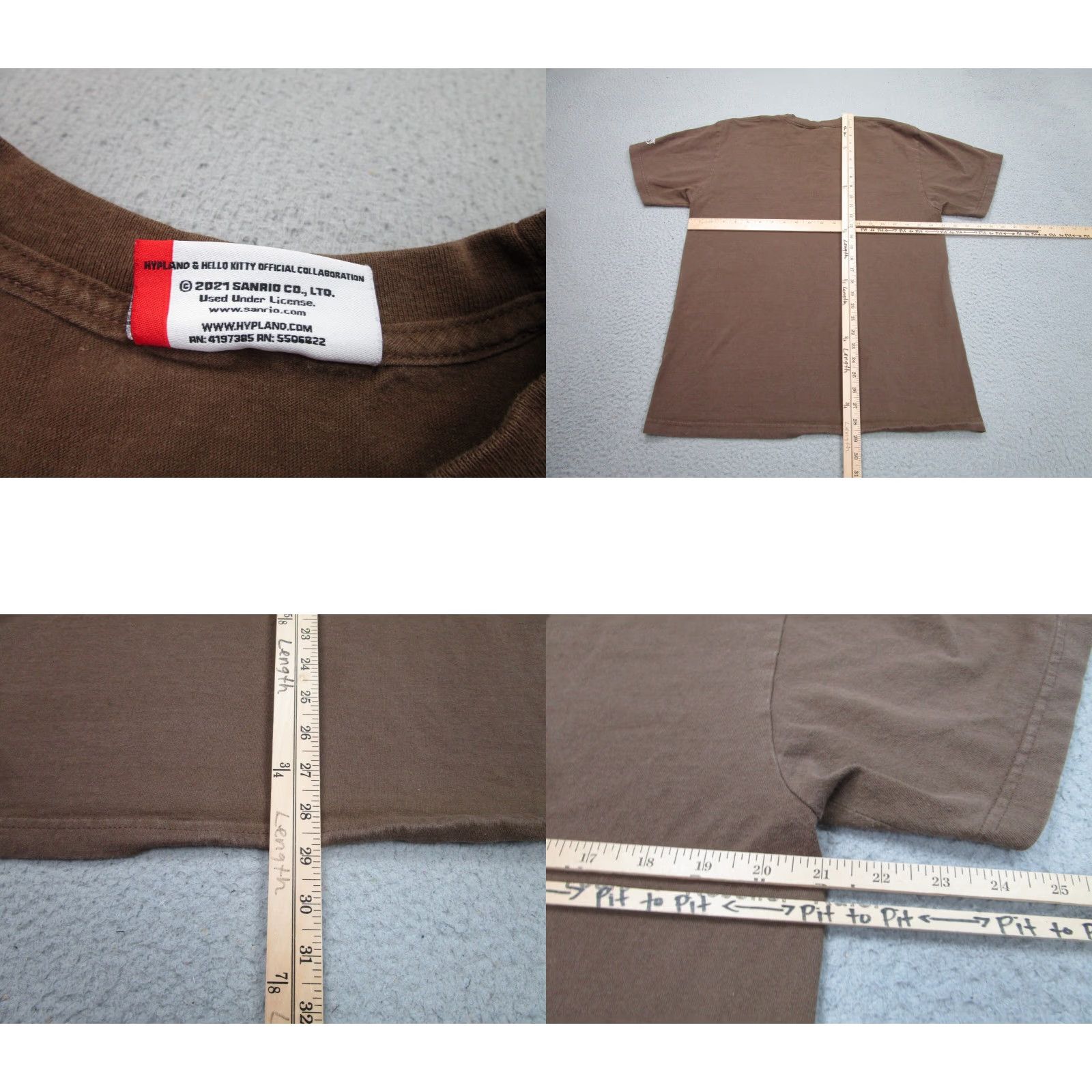Hypland VINTAGE Hello Kitty Shirt Mens L Brown Hypland Sanrio Adult Large Size US L / EU 52-54 / 3 - 8 Thumbnail