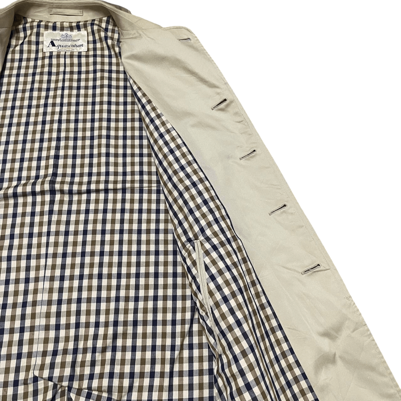 Aquascutum Vintage Aquascutum of London Trench Coat Checkered Size US M / EU 48-50 / 2 - 10 Thumbnail