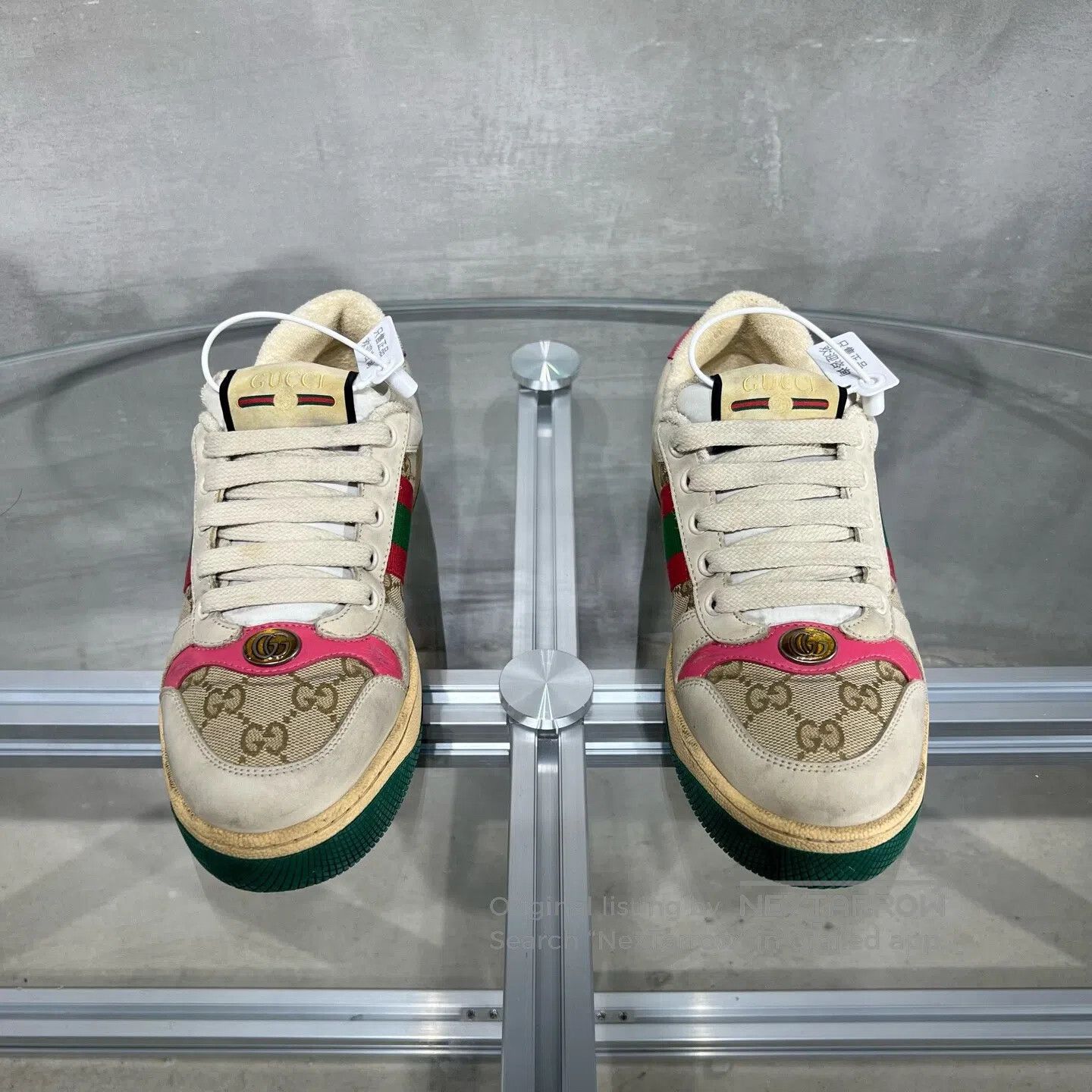 Gucci Guicci Dirty shoes with a pink tail Size US 6.5 / IT 36.5 - 1 Thumbnail