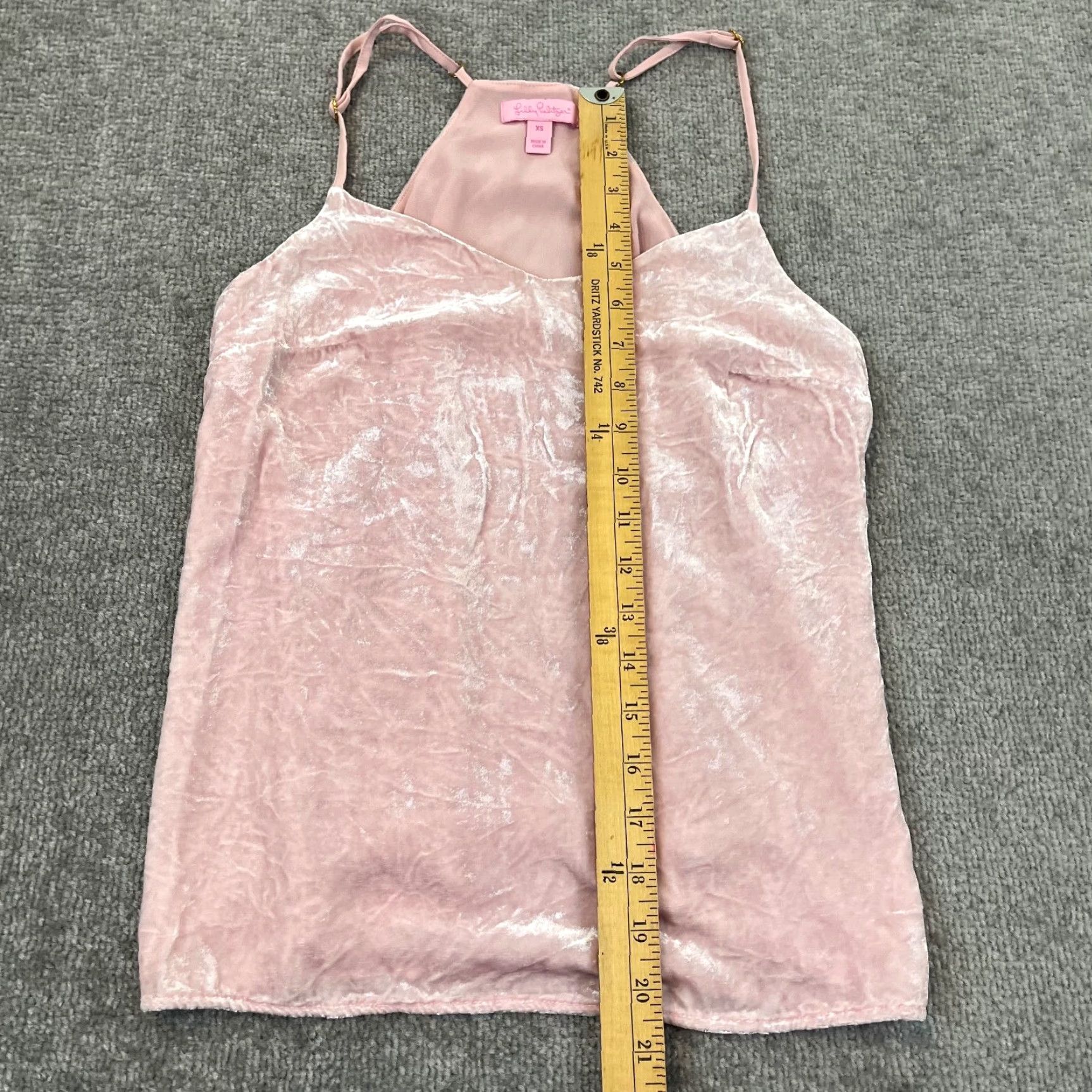 Lilly Pulitzer Lilly Pulitzer Top Womens XS Pink Dusk Velvet Silk Viscose Lounge Lingerie Shirt Size XS / US 0-2 / IT 36-38 - 2 Thumbnail