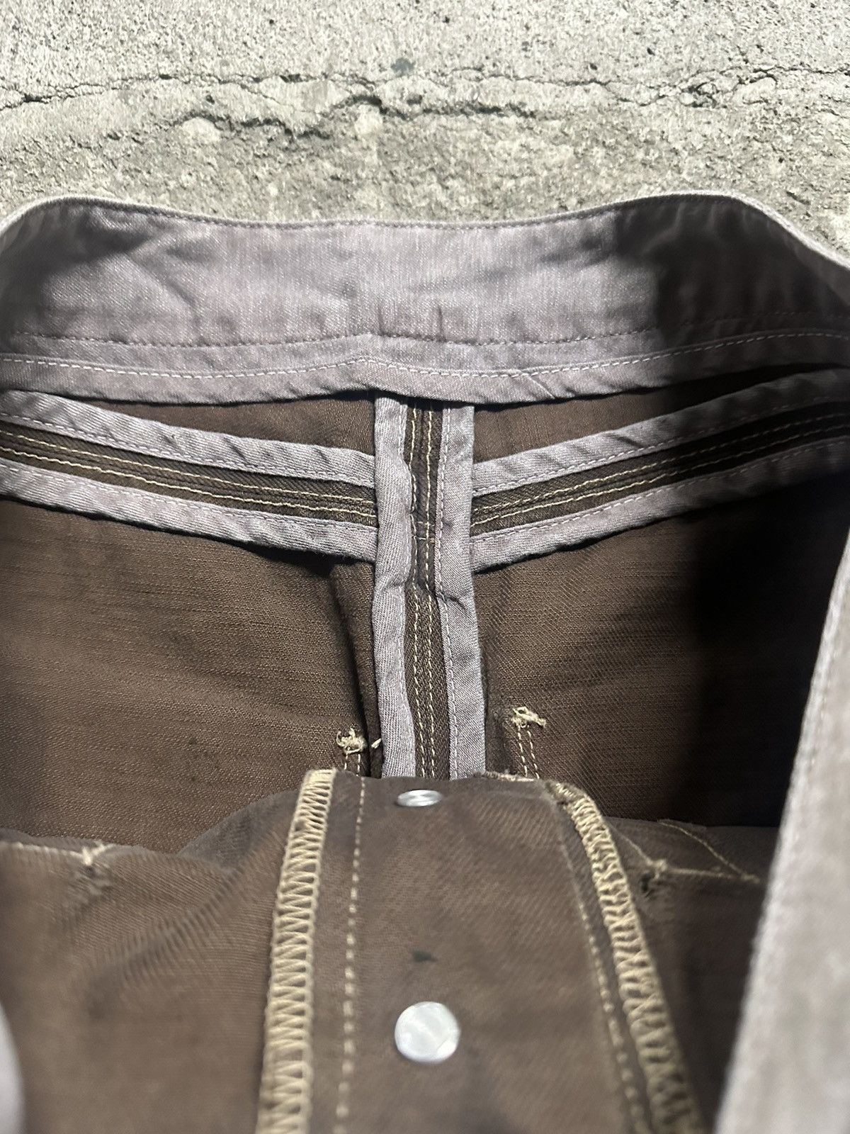 Rick Owens Rick Owen’s “SLAB” Asymmetrical Cut Brown Faded Skirt Size 27" / US 4 / IT 40 - 5 Thumbnail
