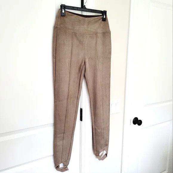 Boston Proper Faux Suede Stirrup Legging Fall Neutral Party Spring Travel Size 26" / US 2 / IT 38 - 6 Thumbnail