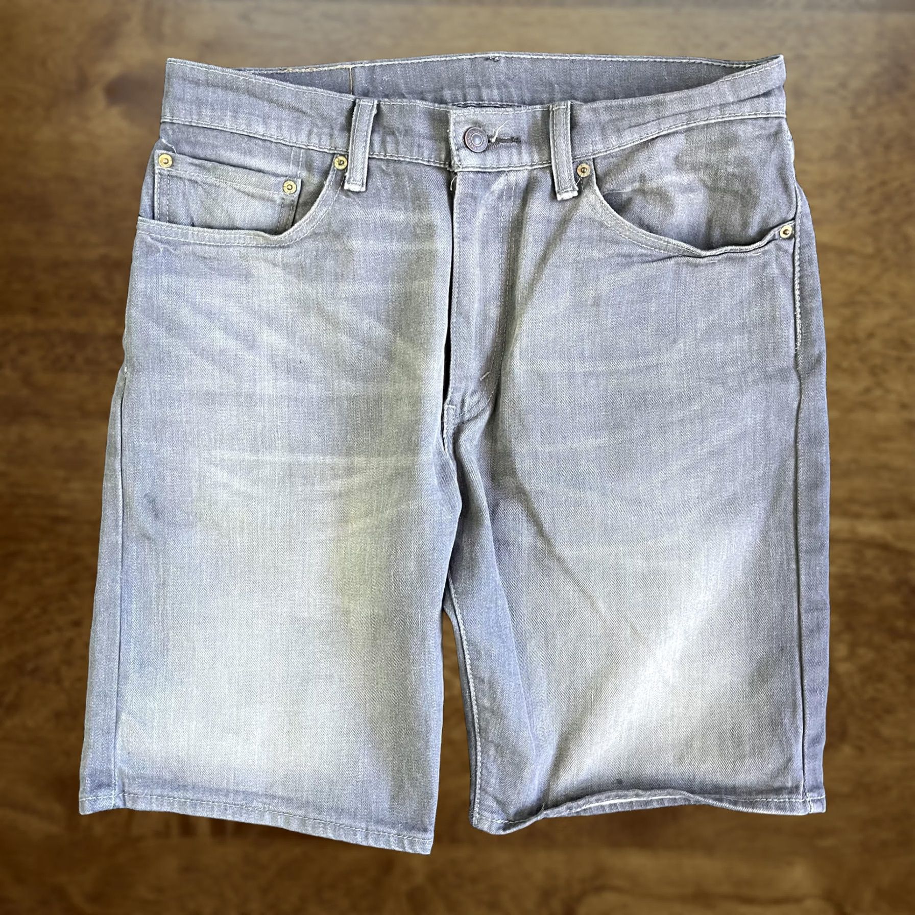 Levi's Levi'S 505 Denim Shorts Mens Medium Wash Gray Regular Fit Bermuda Casual Size US 34 / EU 50 - 1 Thumbnail