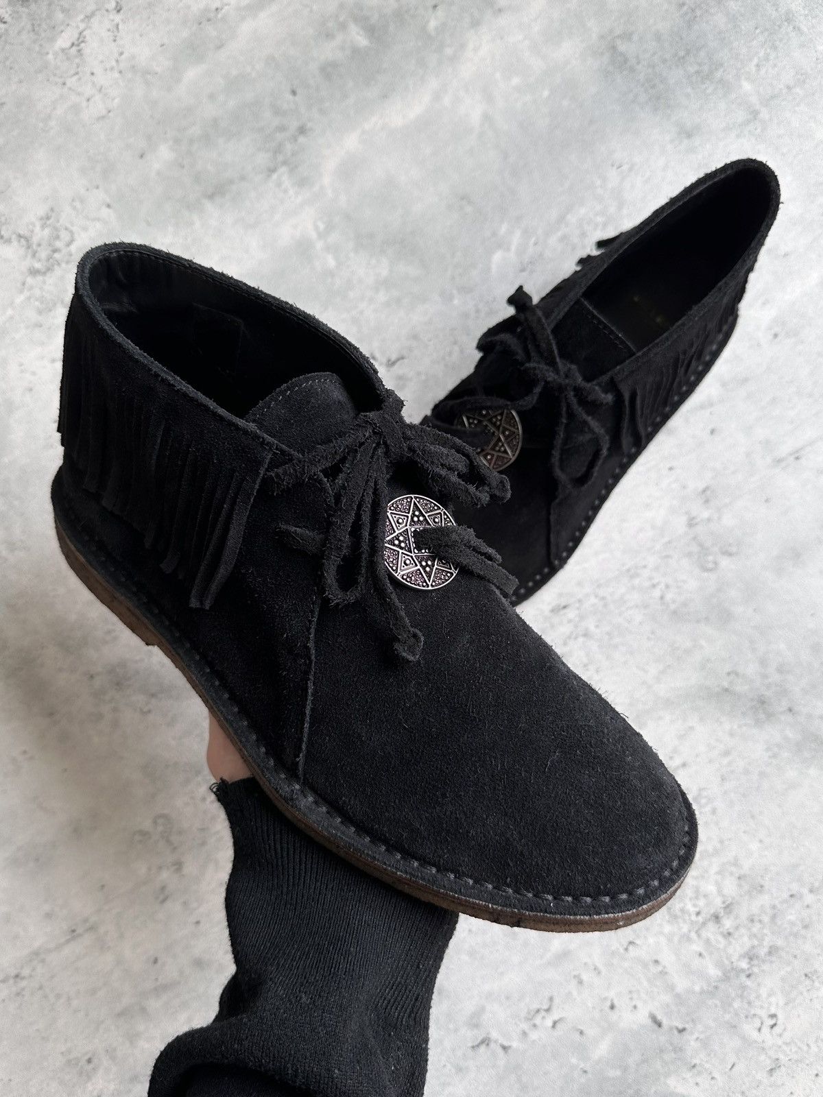 Saint Laurent Paris HEDI SLIMANE | NINO FRINGED BOOTS Size US 9 / EU 42 - 1 Thumbnail