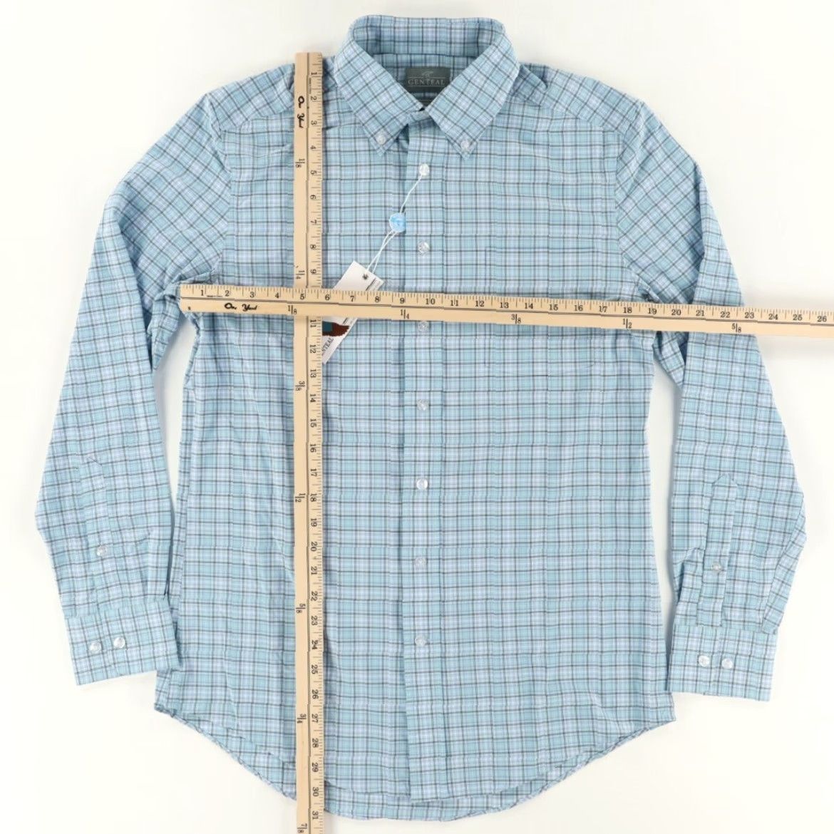 Canali Genteal Powell Litetec High Stretch Nylon Gingham Long Sleeve Button Down Shirt Canal Men's S Size US S / EU 44-46 / 1 - 3 Thumbnail