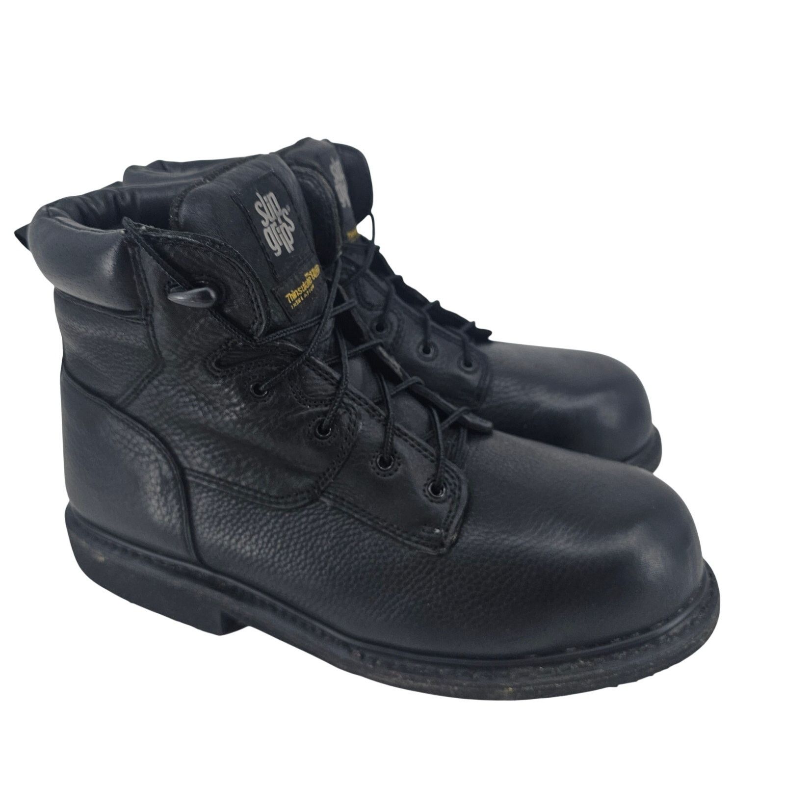 Other SlipGrips Black Leather Spider Grip Steel Toe Work Boot 12 W Size US 12 / EU 45 - 1 Thumbnail