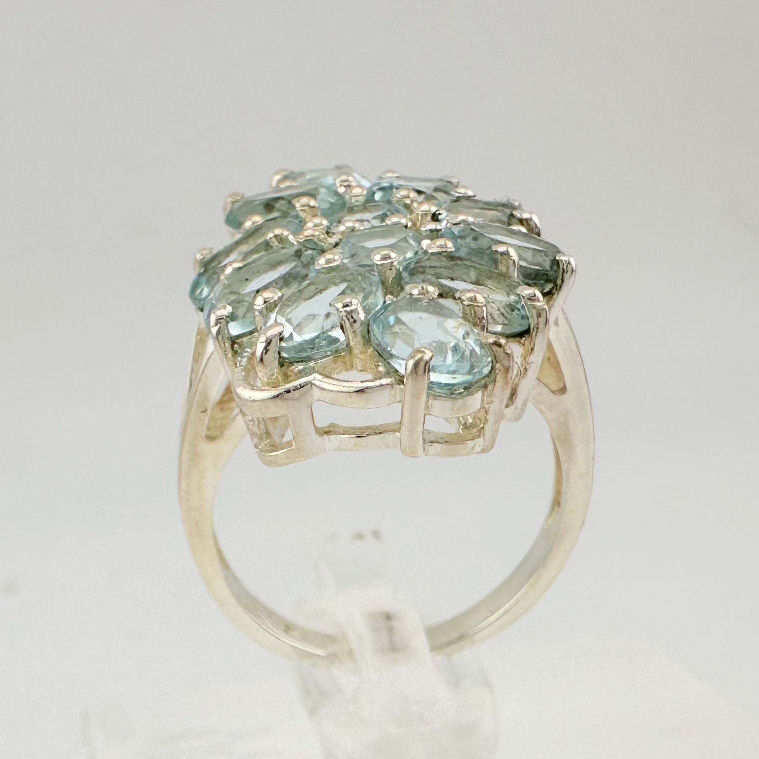 Other Stunning 5.78 ct Blue Topaz Shimmering Waterfall Ring Sz 6.5 Size ONE SIZE - 3 Thumbnail
