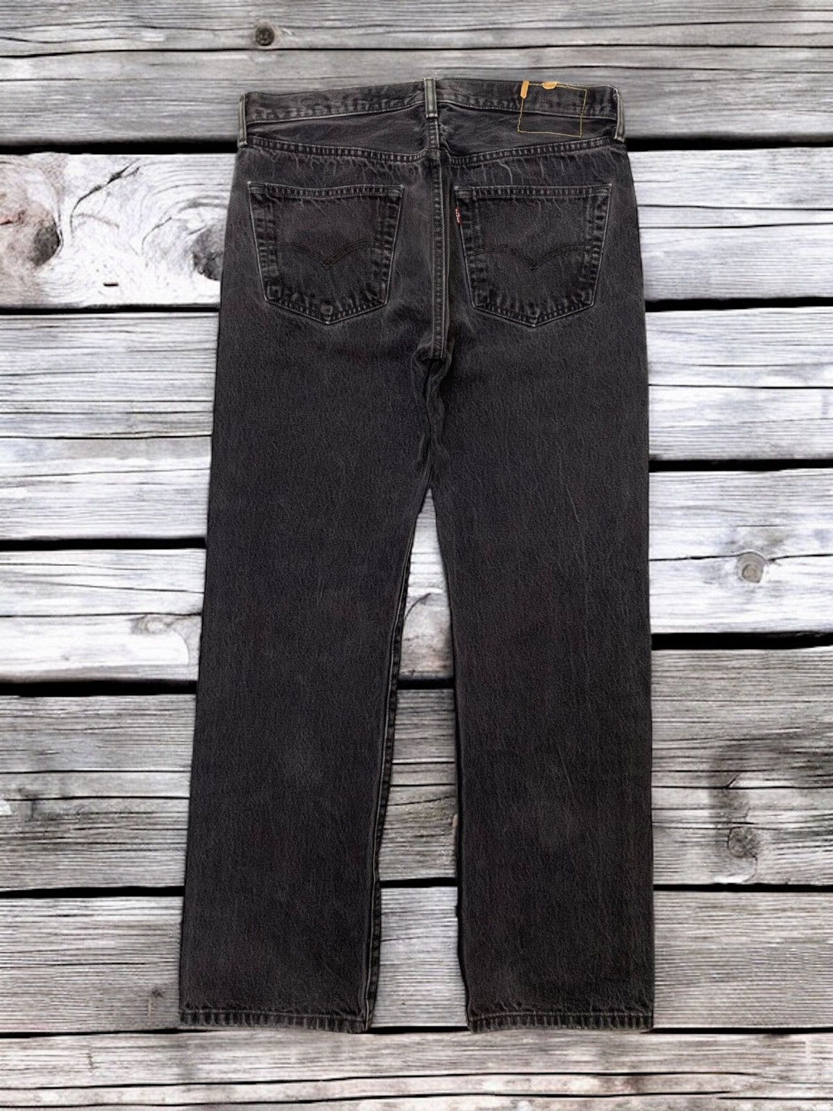 LVC × Levi's × Vintage Vintage Levis 501 faded super black distressed jeans pants Size US 34 / EU 50 - 1 Thumbnail