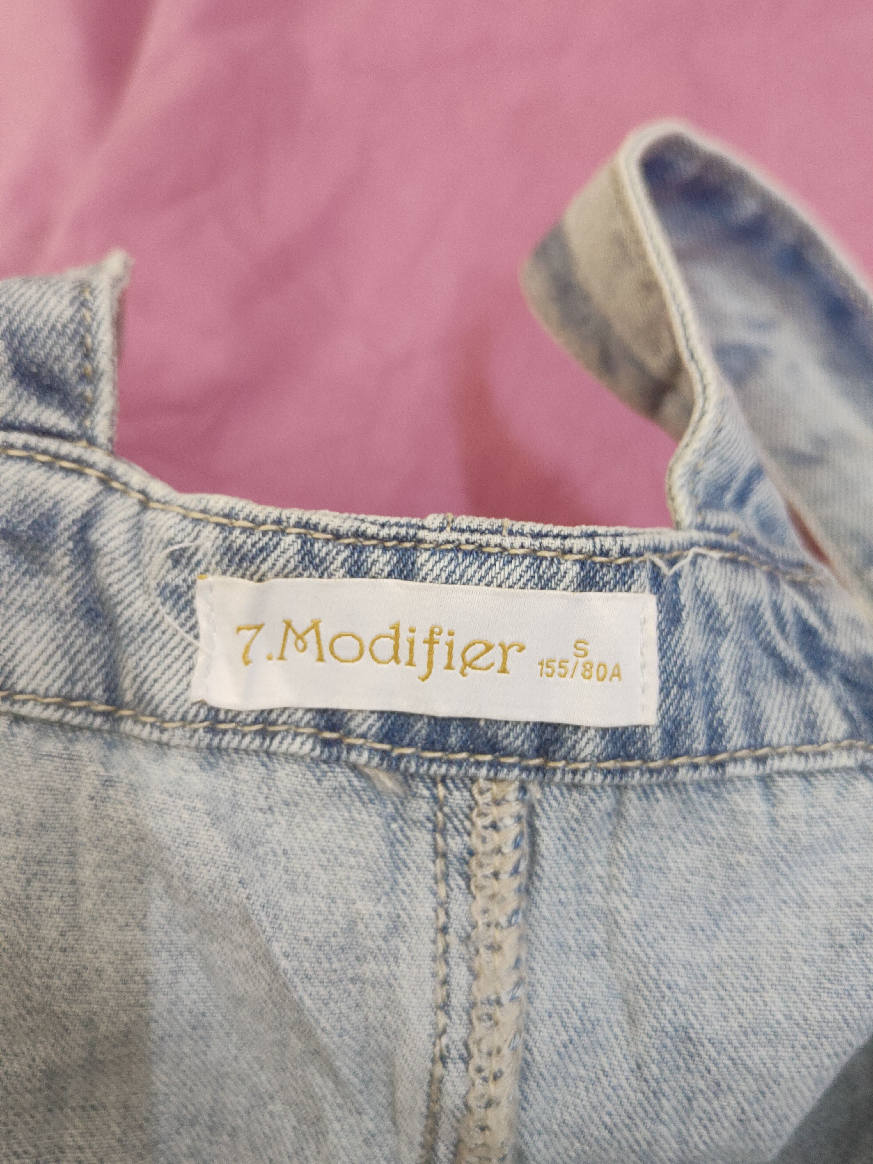 Japanese Brand × Vintage rare item by 7.Modifier Light Blue Denim Skirt Jumpsuits Size 33" - 10 Thumbnail