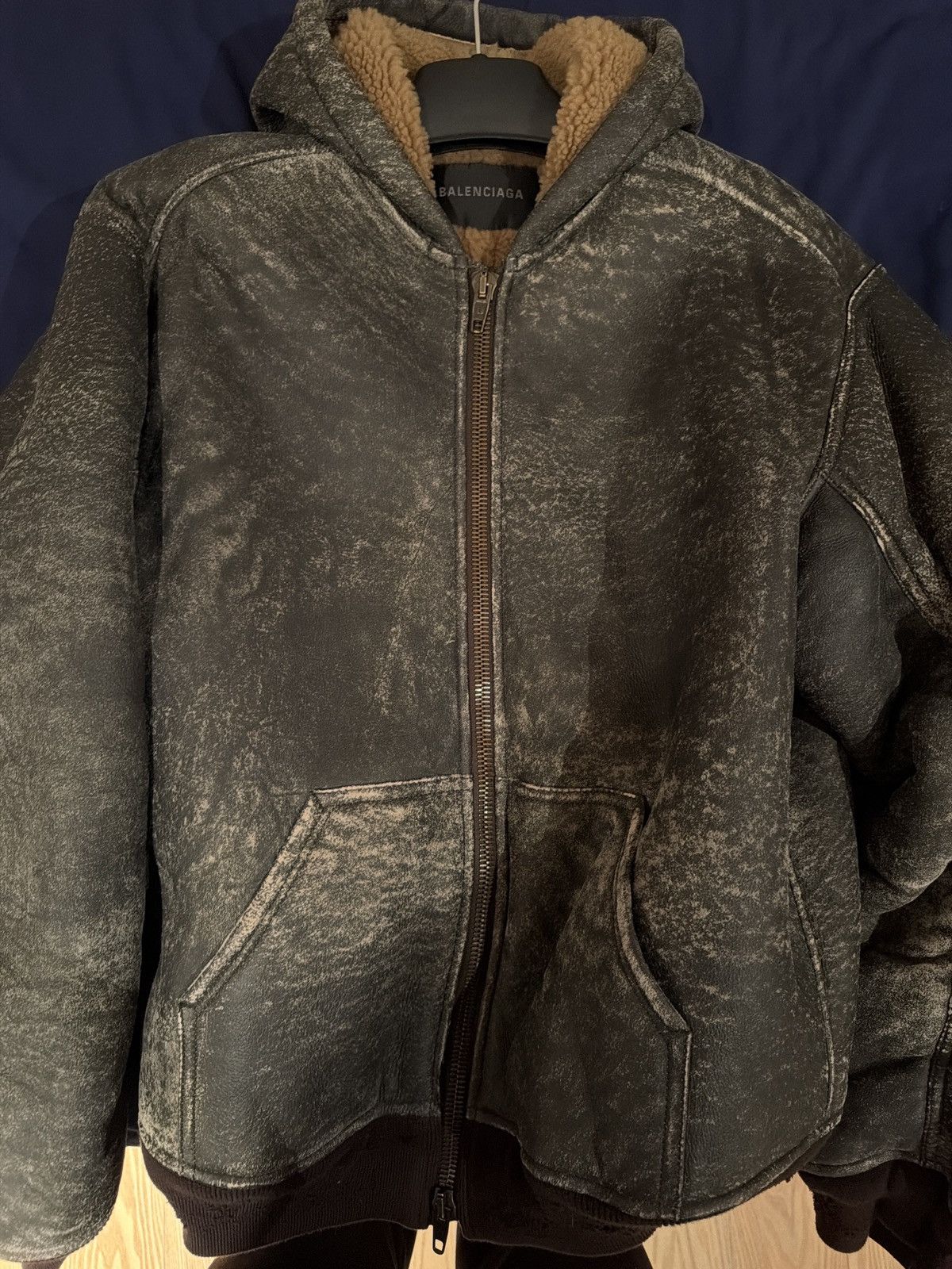 Balenciaga Balenciaga Shearling Leather Hooded Jacket Size US M / EU 48-50 / 2 - 8 Thumbnail