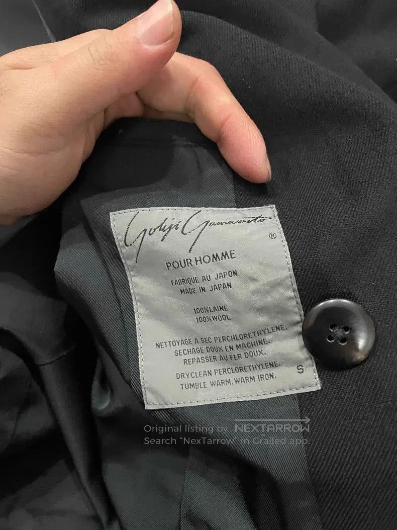 Yohji Yamamoto Yohji Yamamoto size s 1988aw Aristocratic Large Lapel blaze Size 48S - 4 Thumbnail