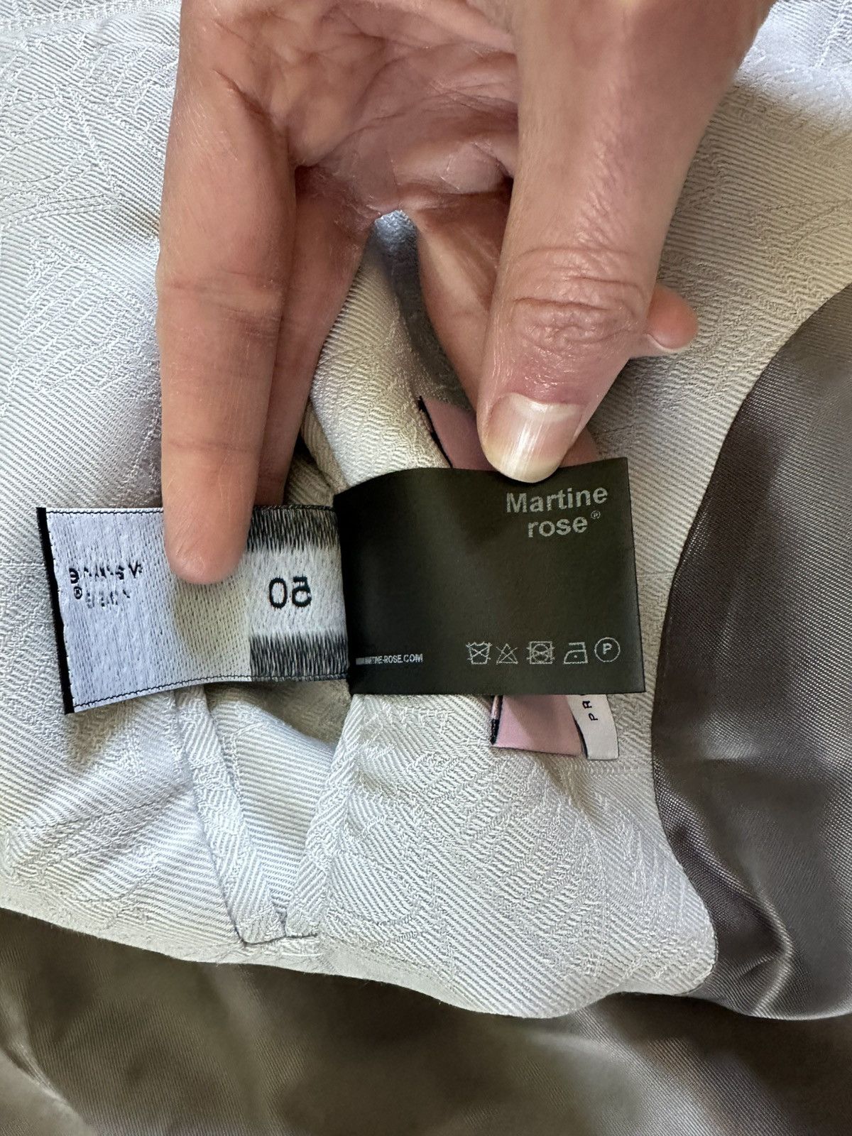 Martine Rose [NEW] $1190 SS22 Tailored Track Jacket Wool Jacquard Grey Size US L / EU 52-54 / 3 - 7 Thumbnail
