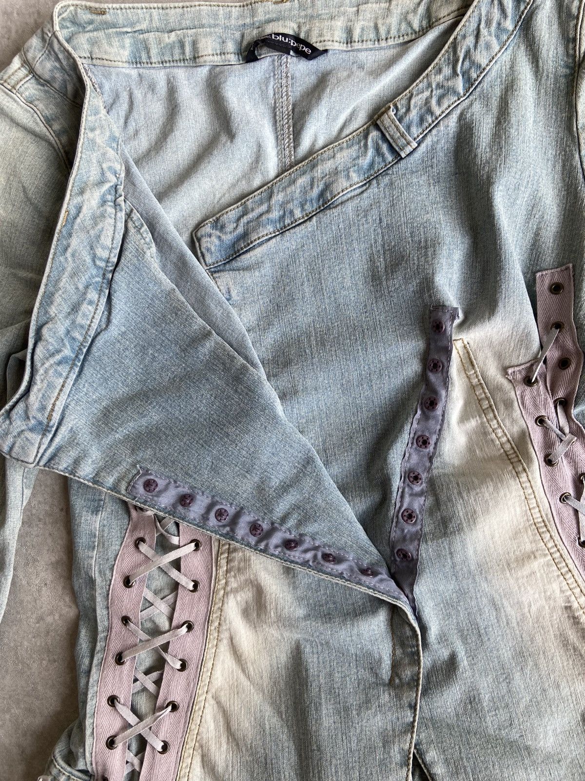 Designer × If Six Was Nine × Le Grande Bleu (L.G.B.) Blue Pepe Raw Denim Jacket Size S / US 4 / IT 40 - 4 Thumbnail
