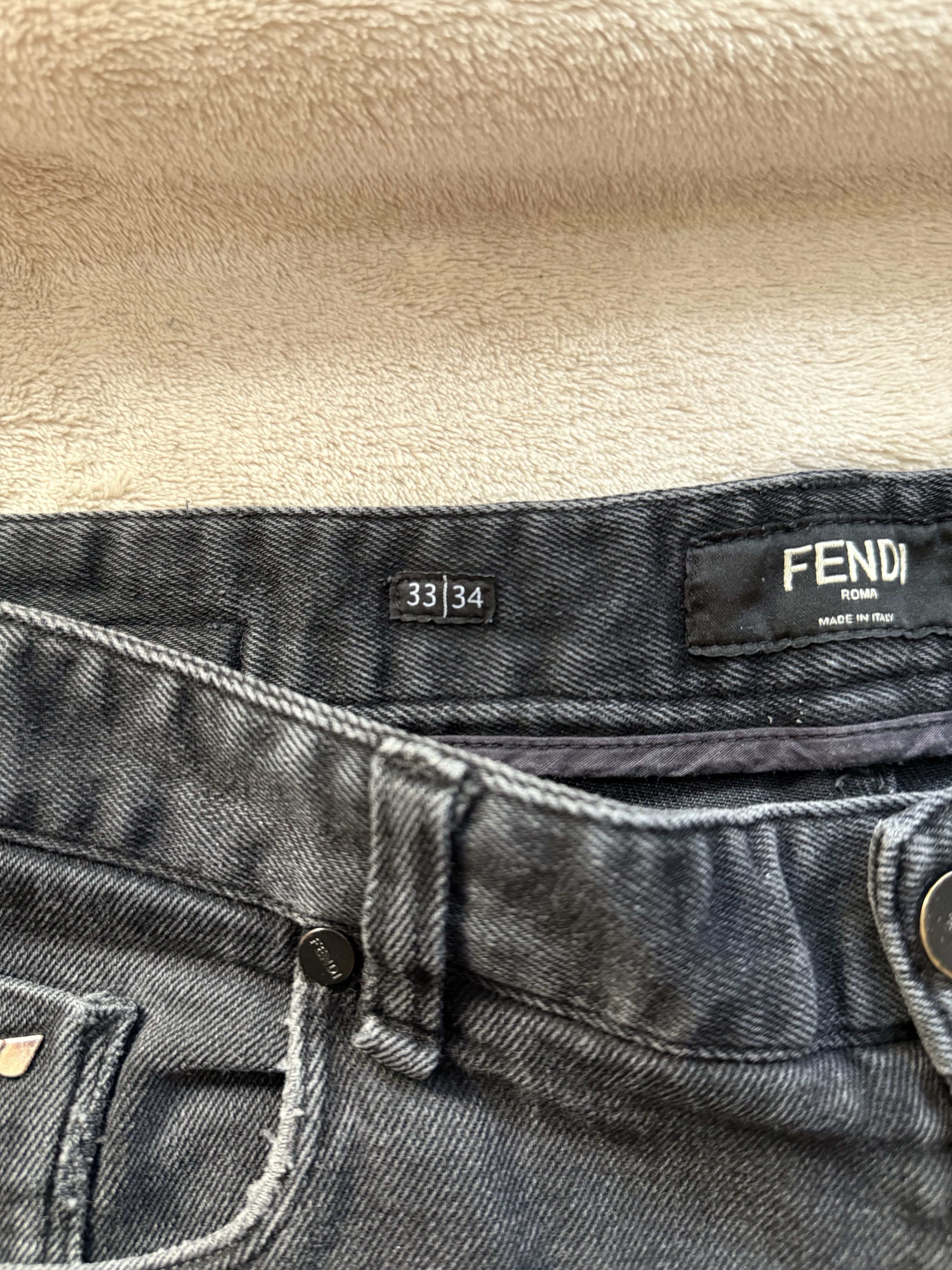 Fendi Fendi black men`s jeans Size US 34 / EU 50 - 8 Thumbnail