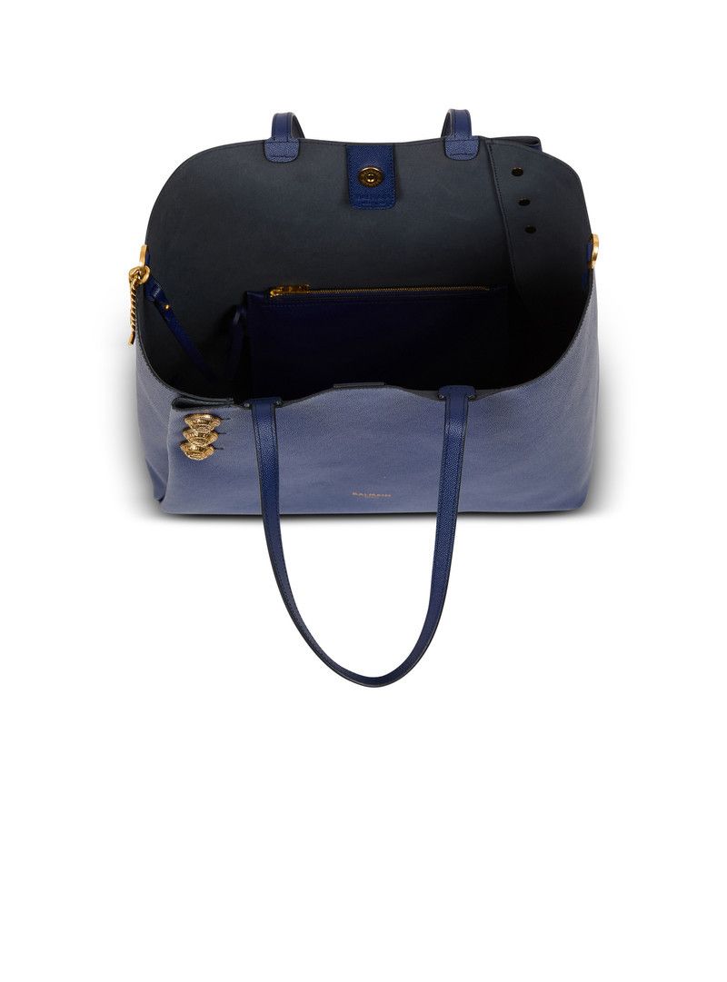 Balmain o1s1wg111225 Size:OS/ Embleme Tote Bag in Blue Size ONE SIZE - 4 Thumbnail
