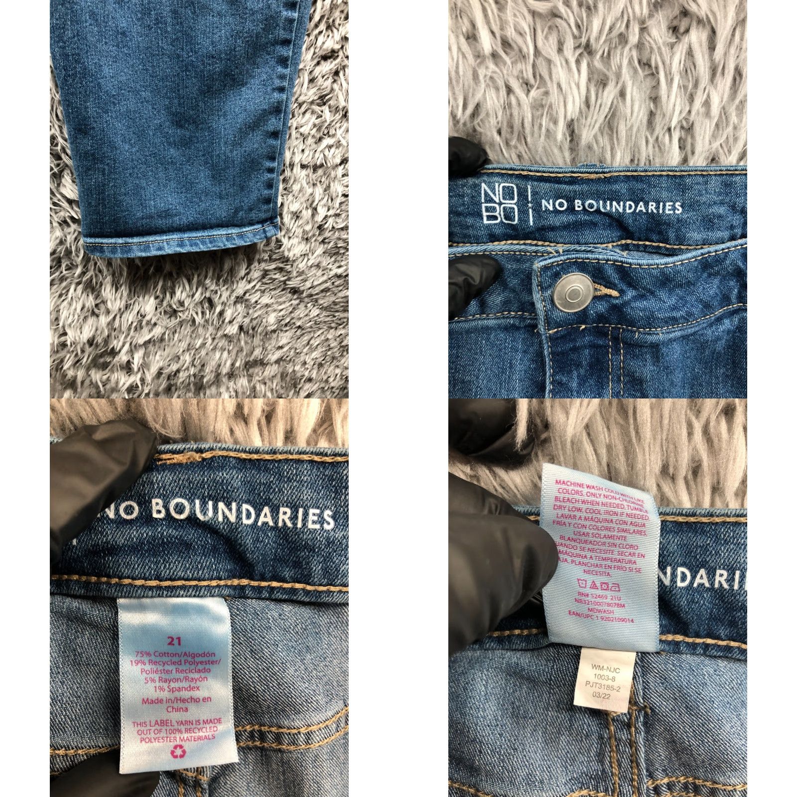 Vintage No Boundaries Jeans High Rise Mom Jeans Size 21 Juniors Medium Wash Blue Denim Women Adult Regular 5-Pocket Distressed? No—but no. Size 42" / US 20 - 8 Thumbnail