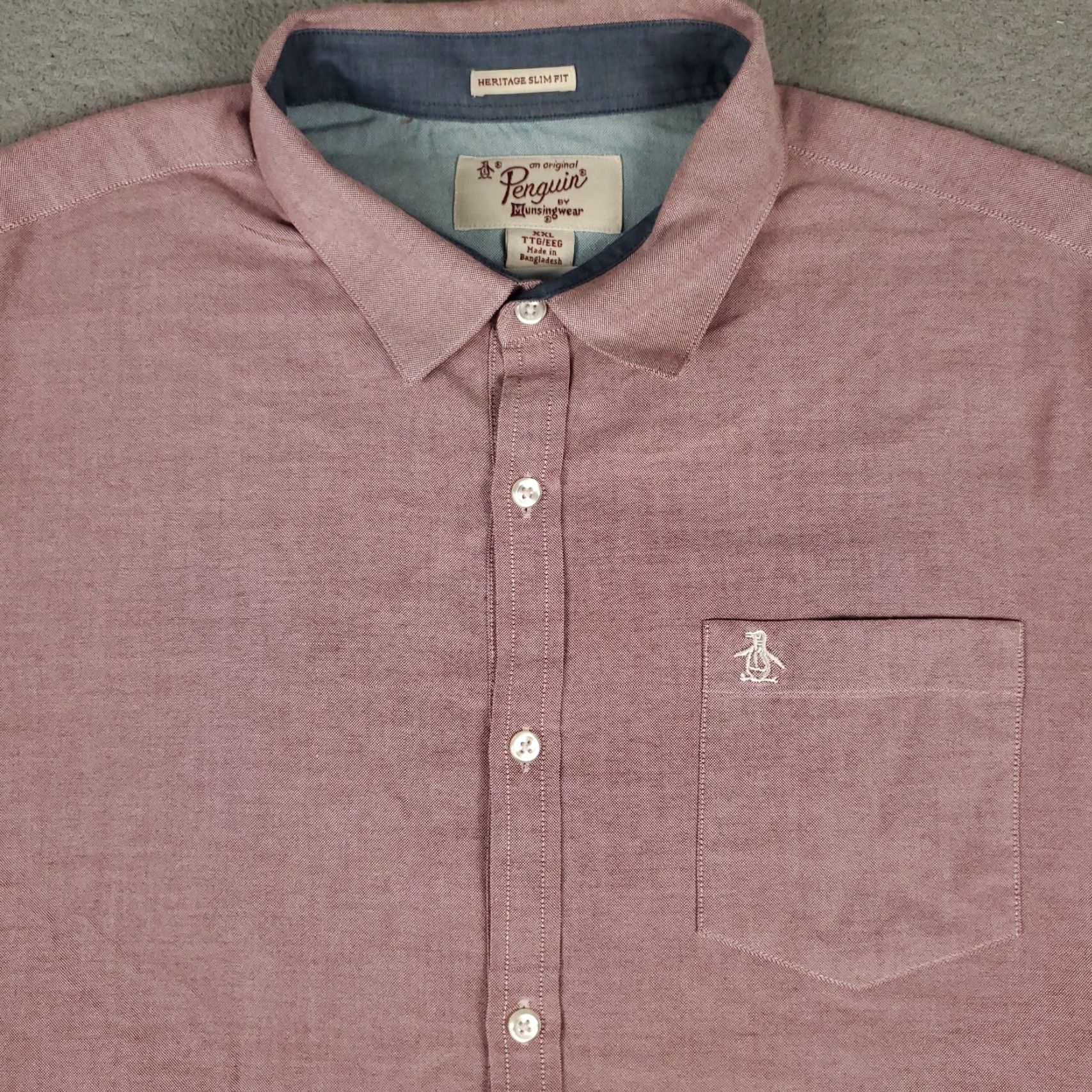 Original Penguin Penguin Munsingwear Shirt Mens 2XL Red Casual Button Up Short Sleeve Size US XXL / EU 58 / 5 - 2 Thumbnail