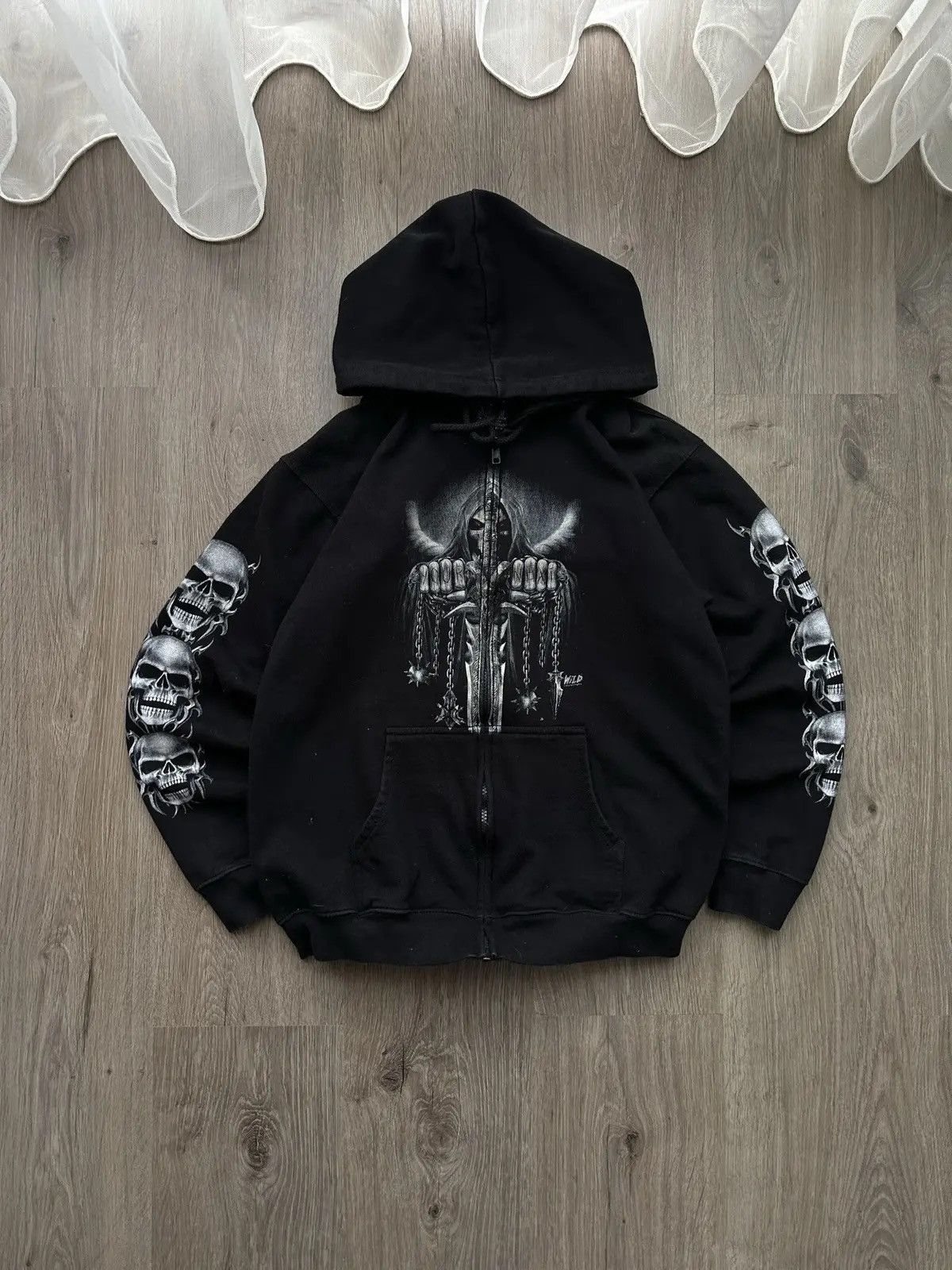 Christian Audigier × Ed Hardy × Vintage Vintage Ed Hardy Christian Audigier Style Hoodie Size US M / EU 48-50 / 2 - 9 Thumbnail