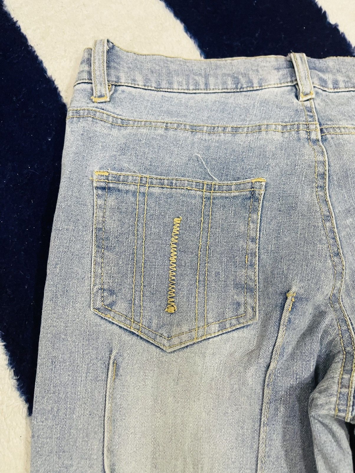 Japanese Brand Overs Points Flare Jeans (13) Size 28" / US 6 / IT 42 - 6 Thumbnail
