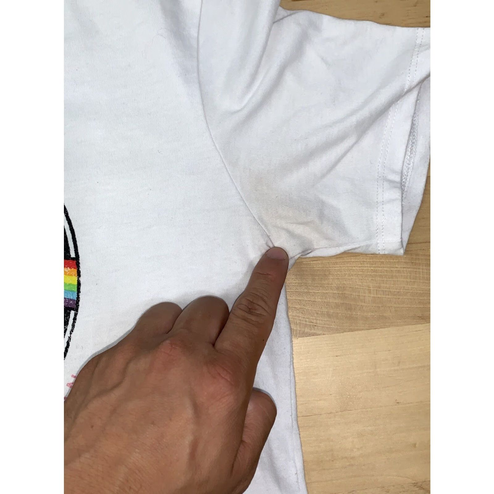 Vintage Pink Floyd 1973 U.S. Tour The Dark Side Of The Moon White Sz S Crop Top #2390 Size S / US 4 / IT 40 - 2 Thumbnail