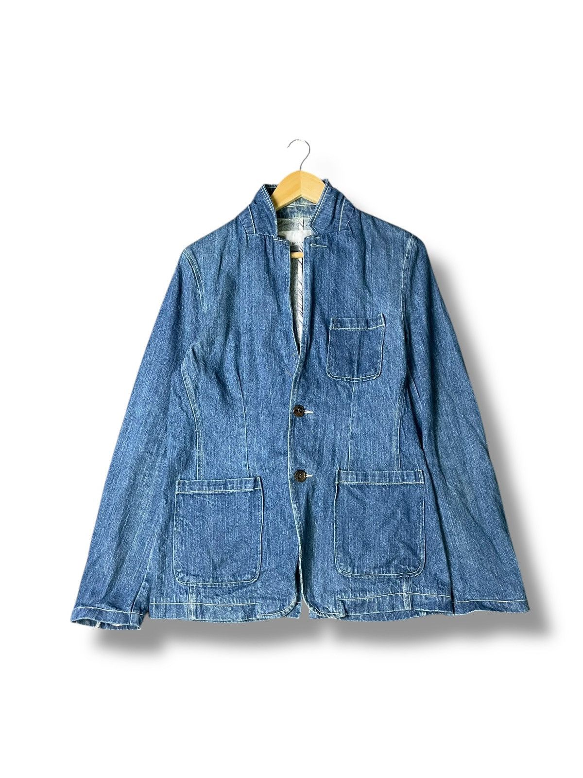 Tornado Mart Blue Tornado x Japanese Brand Denim Jacket (33) Size US L / EU 52-54 / 3 - 1 Thumbnail