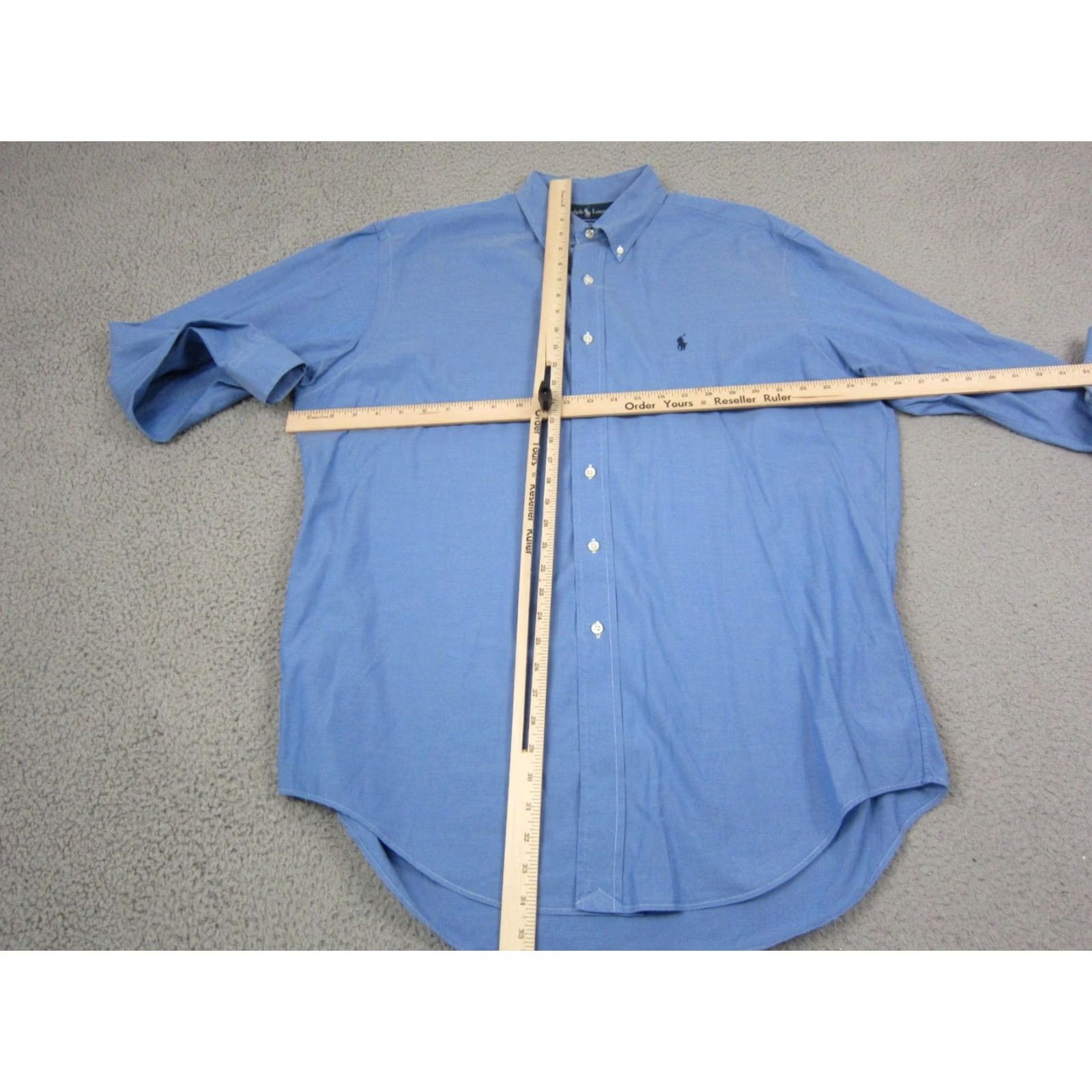 Ralph Lauren VINTAGE Ralph Lauren Shirt Mens XL Blue Black Pony Button-Up Collared Long Sleeve Casual Classic Dad Preppy All Seasons Easy Care 16 Size US XL / EU 56 / 4 - 6 Thumbnail