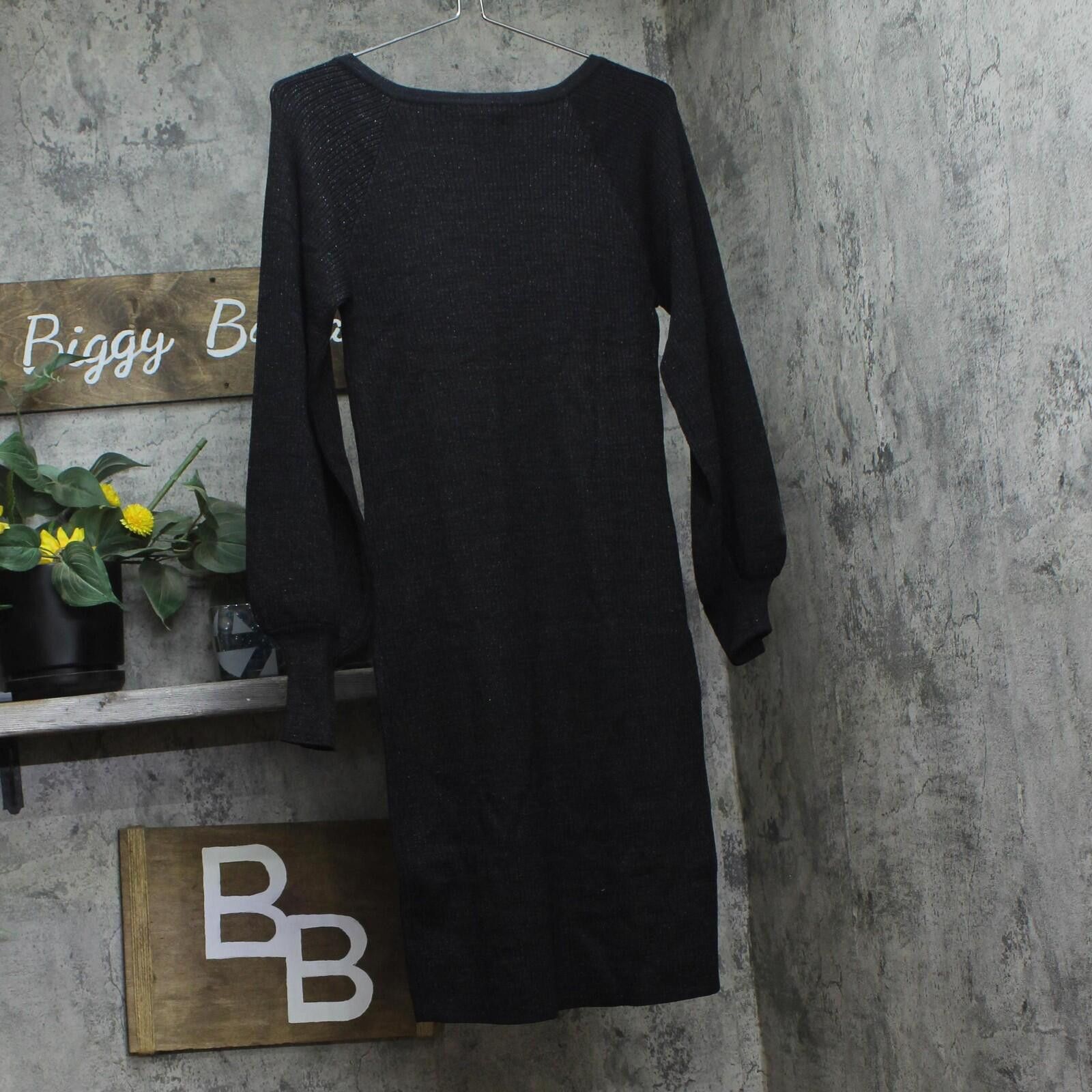 Nine West Nwt Nine West Squareneck Sweater Dress Ww14y307rs1 Black M Size M / US 6-8 / IT 42-44 - 2 Thumbnail