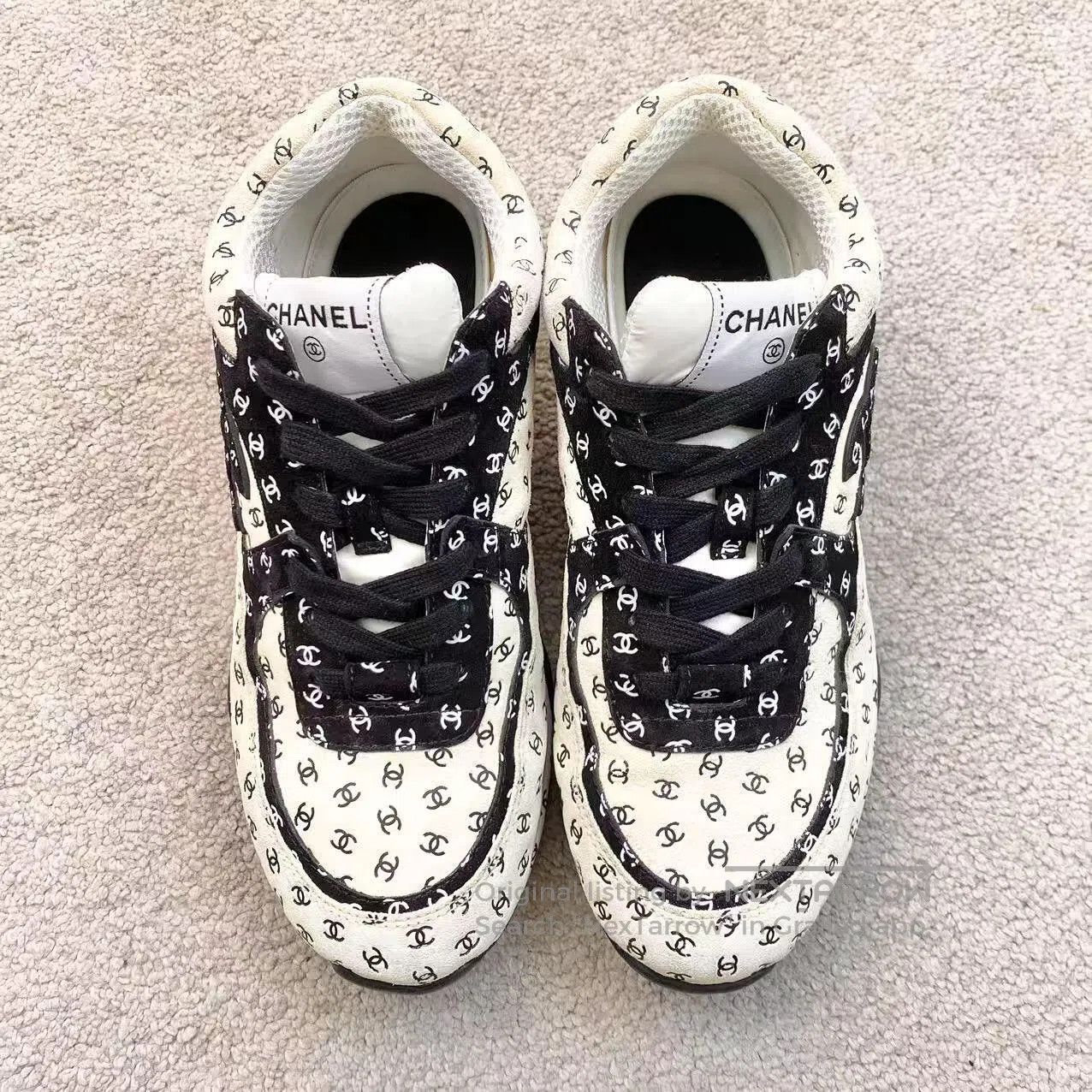 Chanel Chanel Dark patterns are all over the logo sneakers| Size US 7.5 / IT 37.5 - 3 Thumbnail