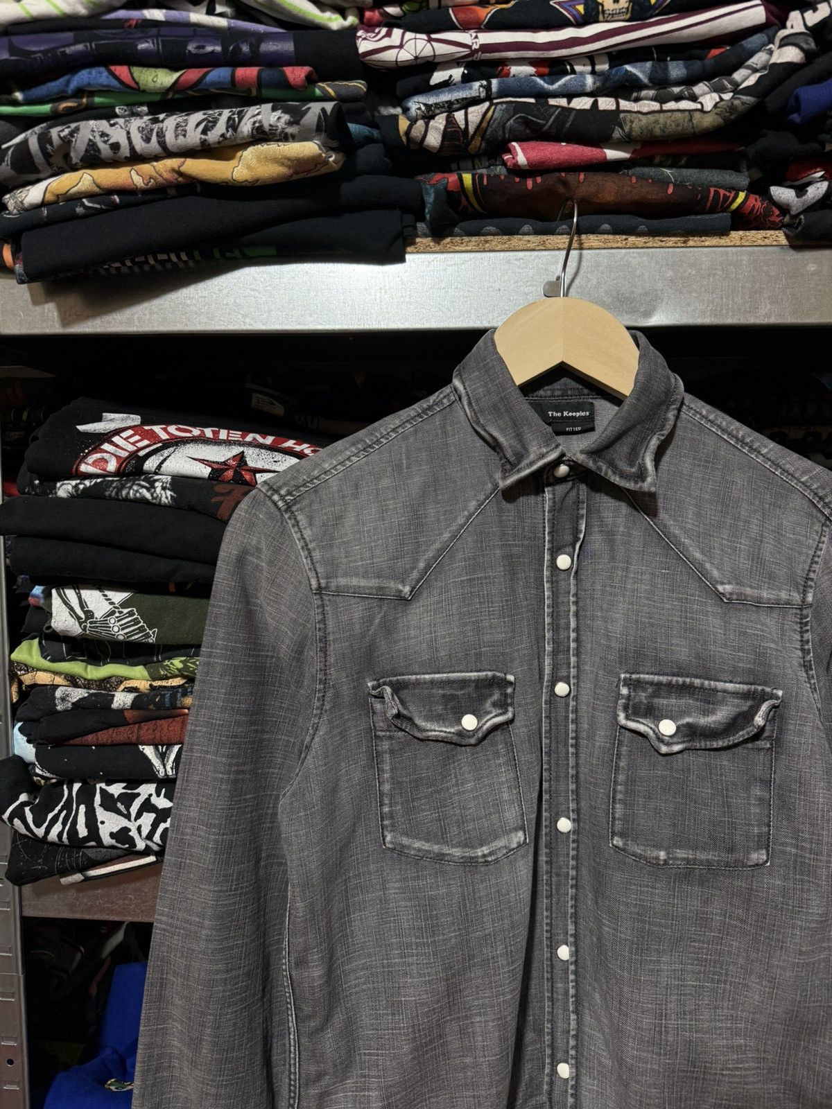 The Kooples Rare The Kooples Jeans Fitted Distressed Button Shirt Y2K Size US S / EU 44-46 / 1 - 3 Thumbnail