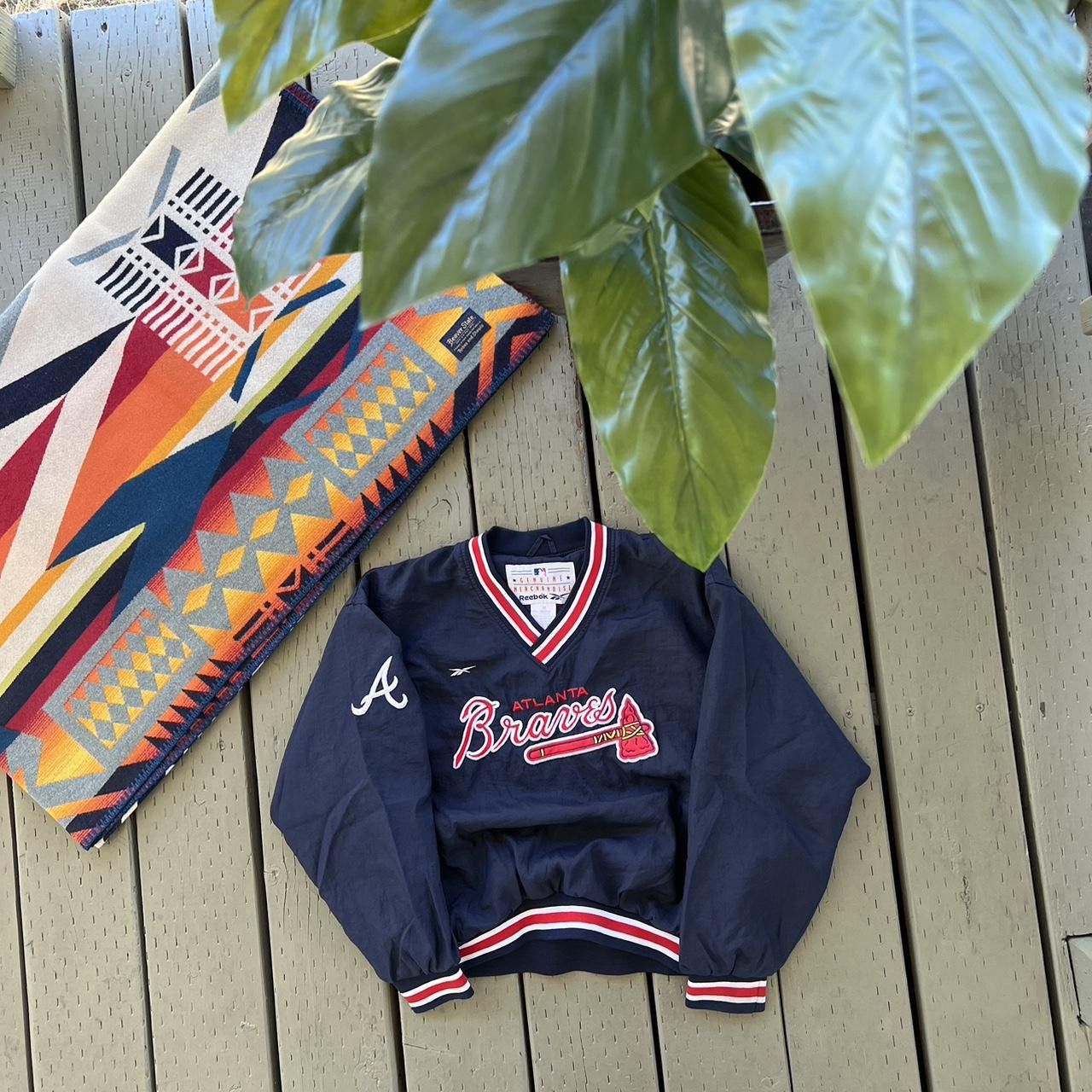 Reebok Vintage Reebok Atlanta Braves sweatshirt MLB Pullover Size US XXS / EU 40 - 3 Thumbnail