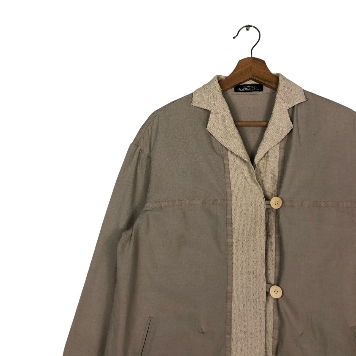 Issey Miyake 🔥VINTAGE ISSEY MIYAKE PERMANENTE MANDARIN BUTTON JACKET Size US M / EU 48-50 / 2 - 9 Thumbnail