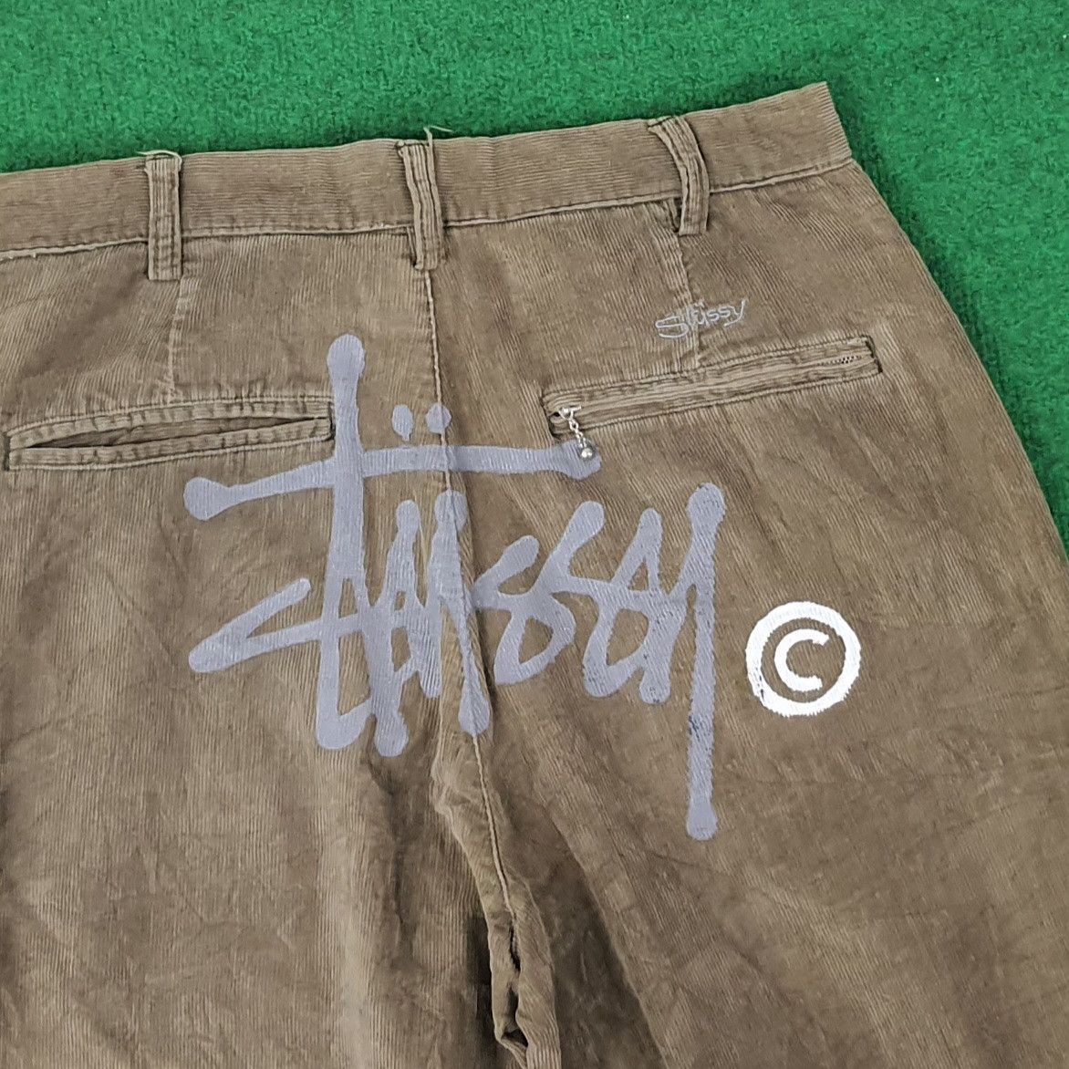 Stussy Vintage Stussy Corduroy Streetwear Custom Logo Pants C228N25 Size US 29 - 2 Thumbnail