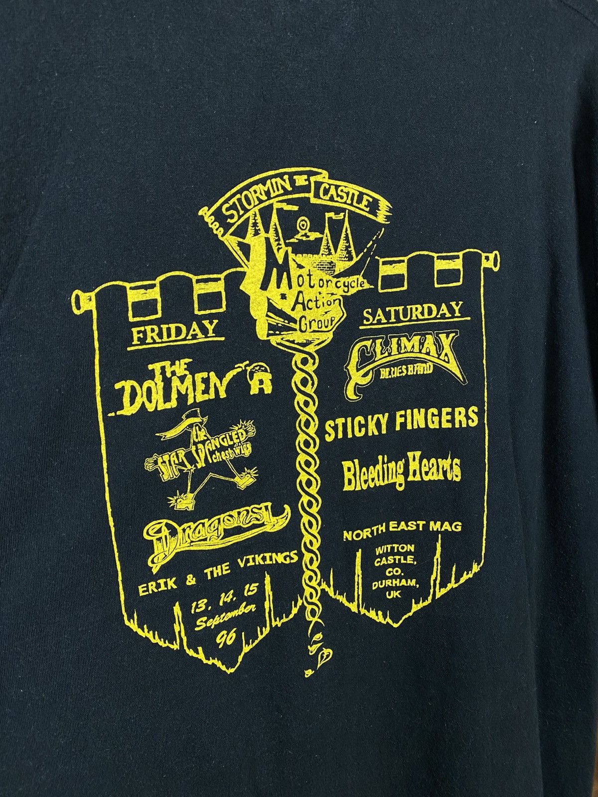 Vintage 🚧Vintage 1996 T-Shirt Stormin The Castle Biker Racing Tee🚧 Size US XL / EU 56 / 4 - 4 Thumbnail