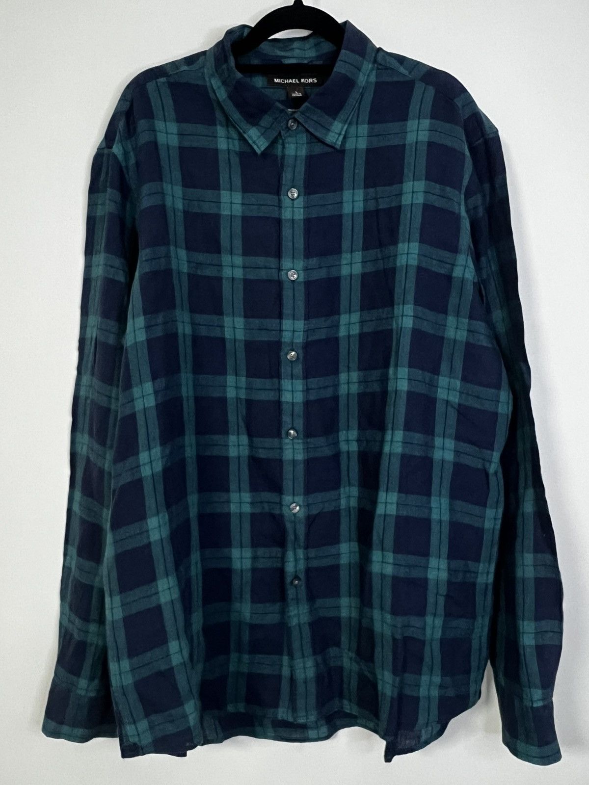 Michael Kors Michael kors L linen shirt checkered Size US L / EU 52-54 / 3 - 1 Thumbnail