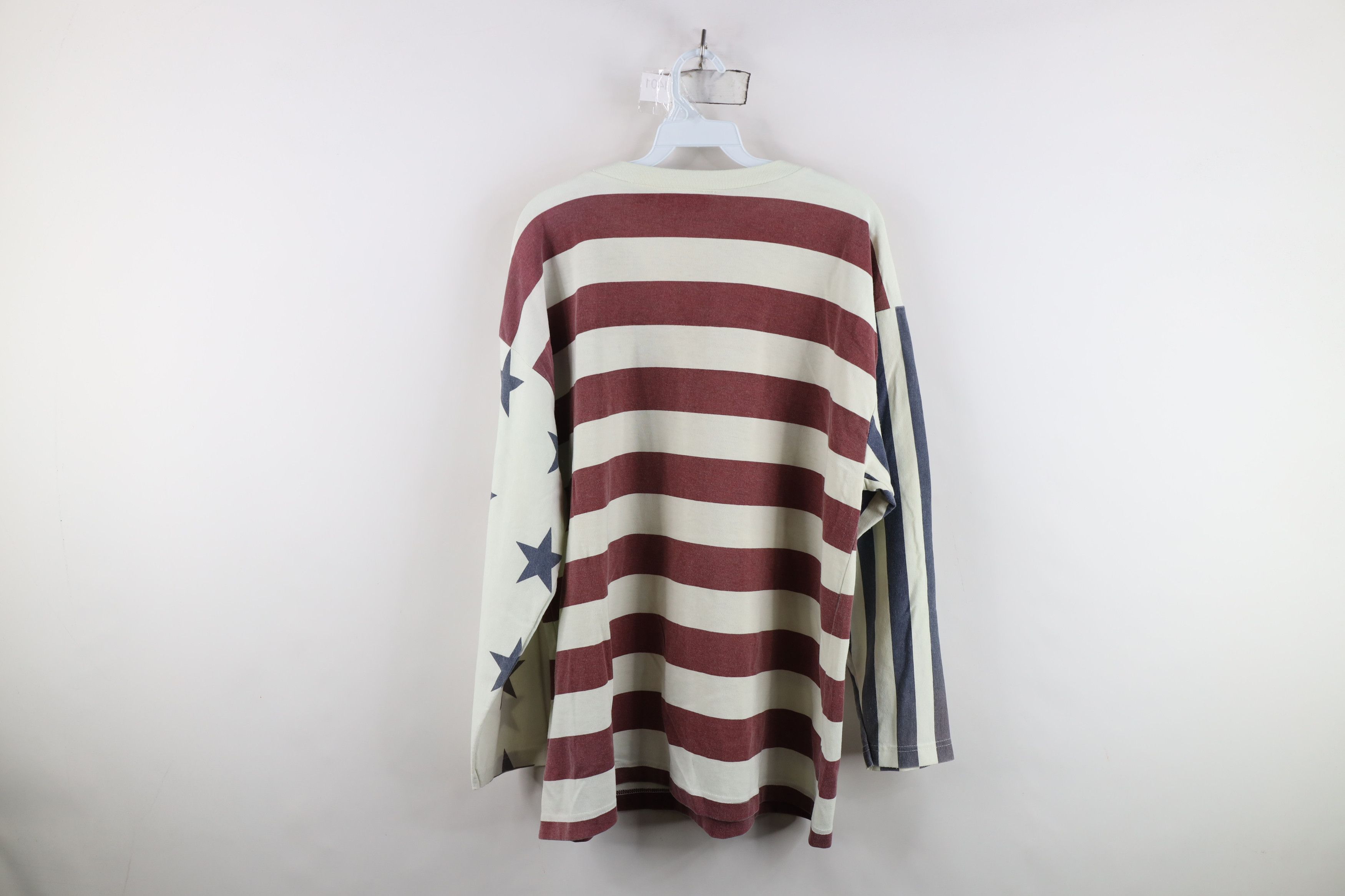 Vintage Vintage 90s Streetwear Flag Baggy Fit Long Sleeve T-Shirt Size US M / EU 48-50 / 2 - 8 Thumbnail
