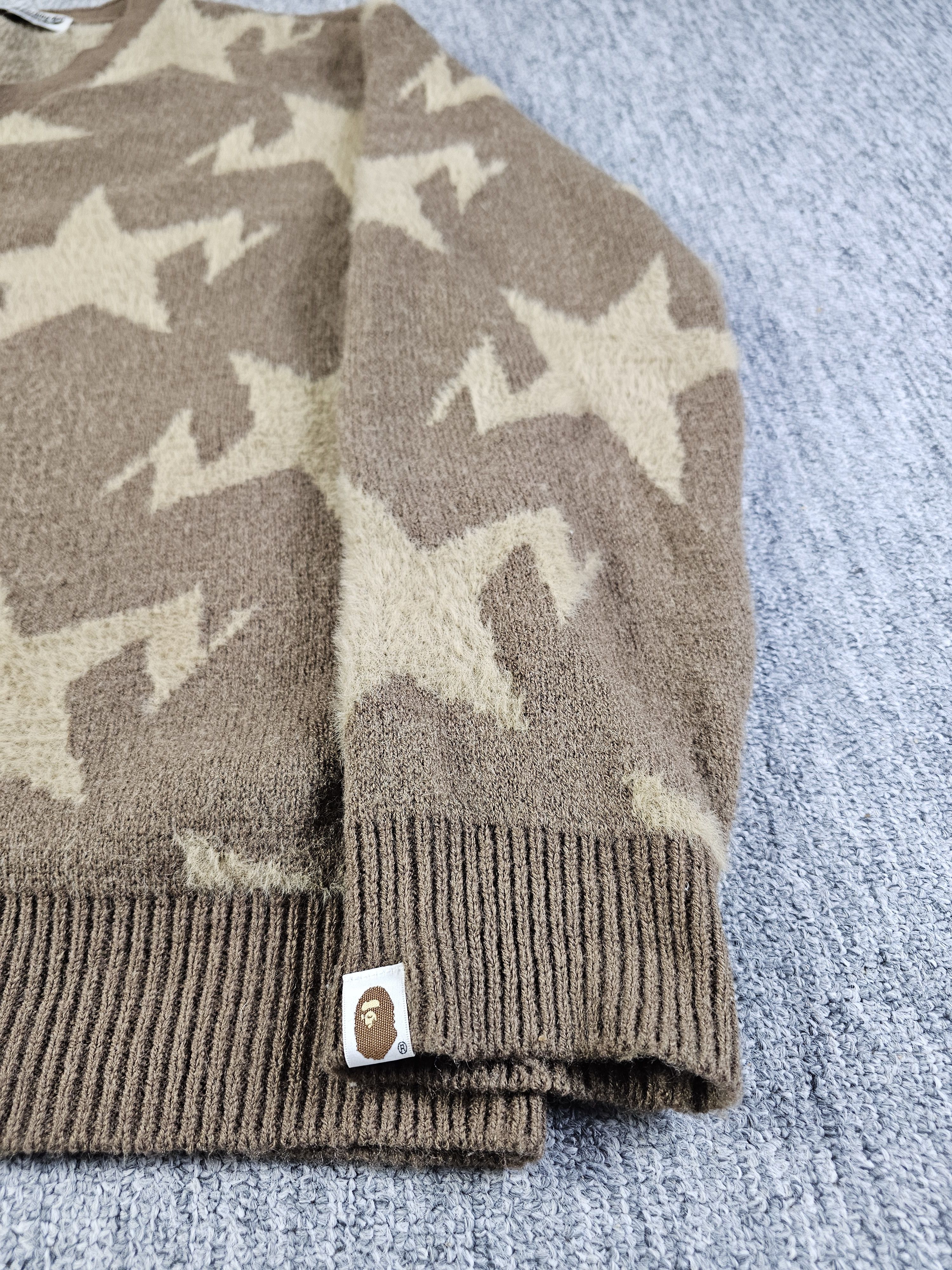 Bape A Bathing Ape BAPE Sta Cardigan Men L Beige Relaxed Knit Size US L / EU 52-54 / 3 - 3 Thumbnail