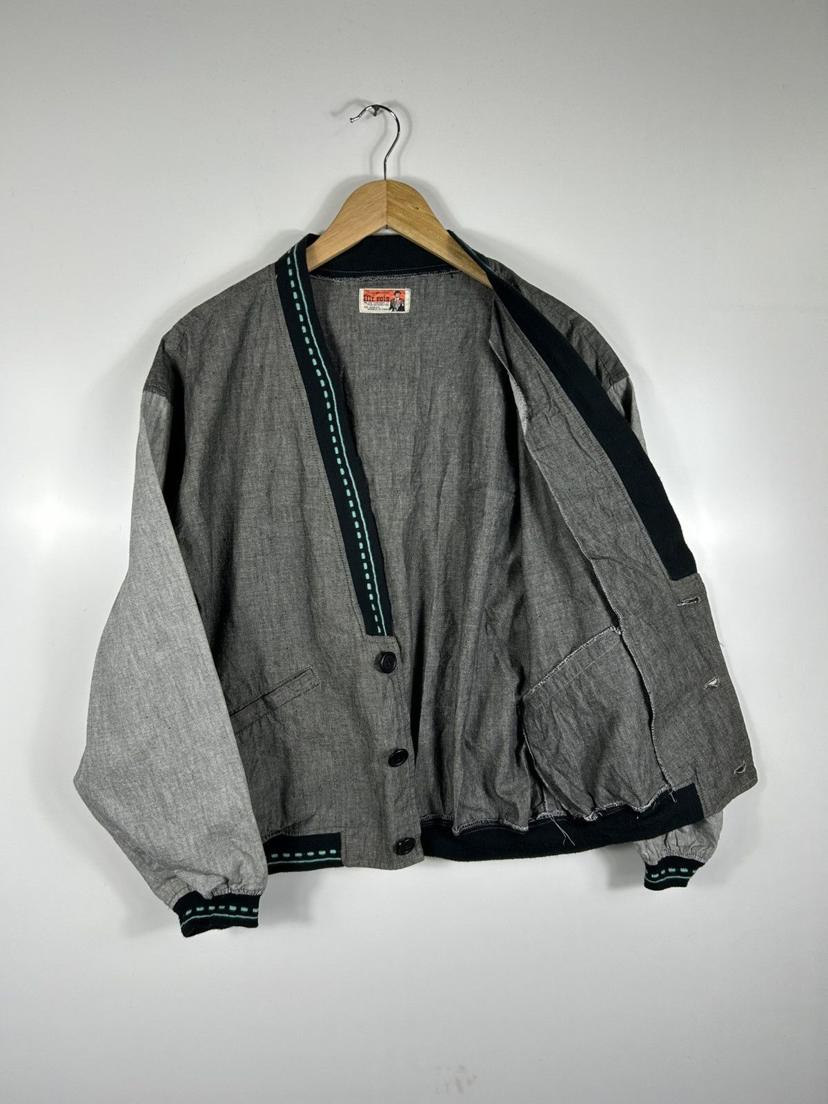 Japanese Brand × Vintage ⚡️Vintage Mr.Rois Button Bomber Jacket Size US M / EU 48-50 / 2 - 8 Thumbnail